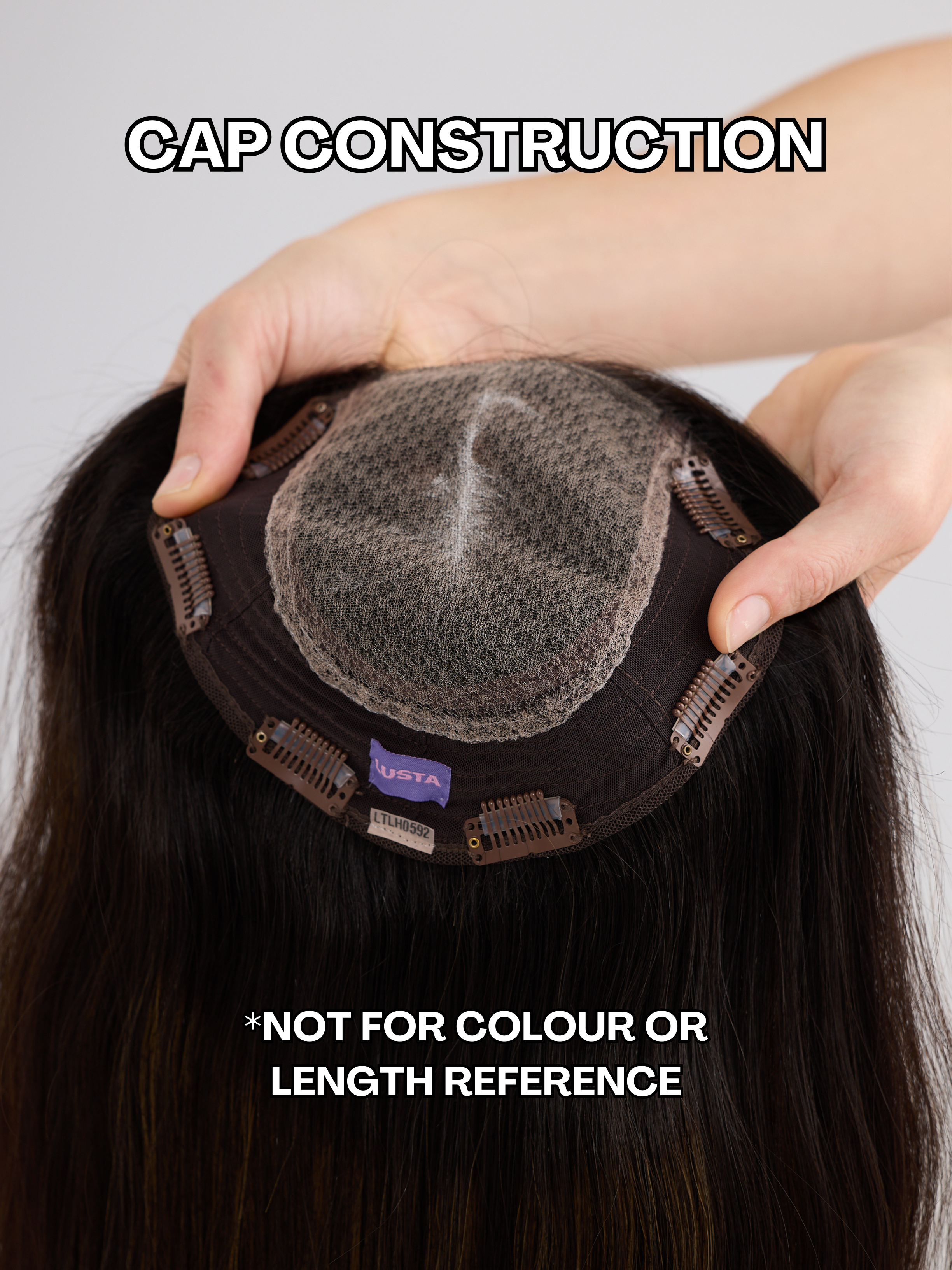 NATURAL DEEP BRUNETTE // LACE TOPPER // 24 INCHES // 8x8 CAP