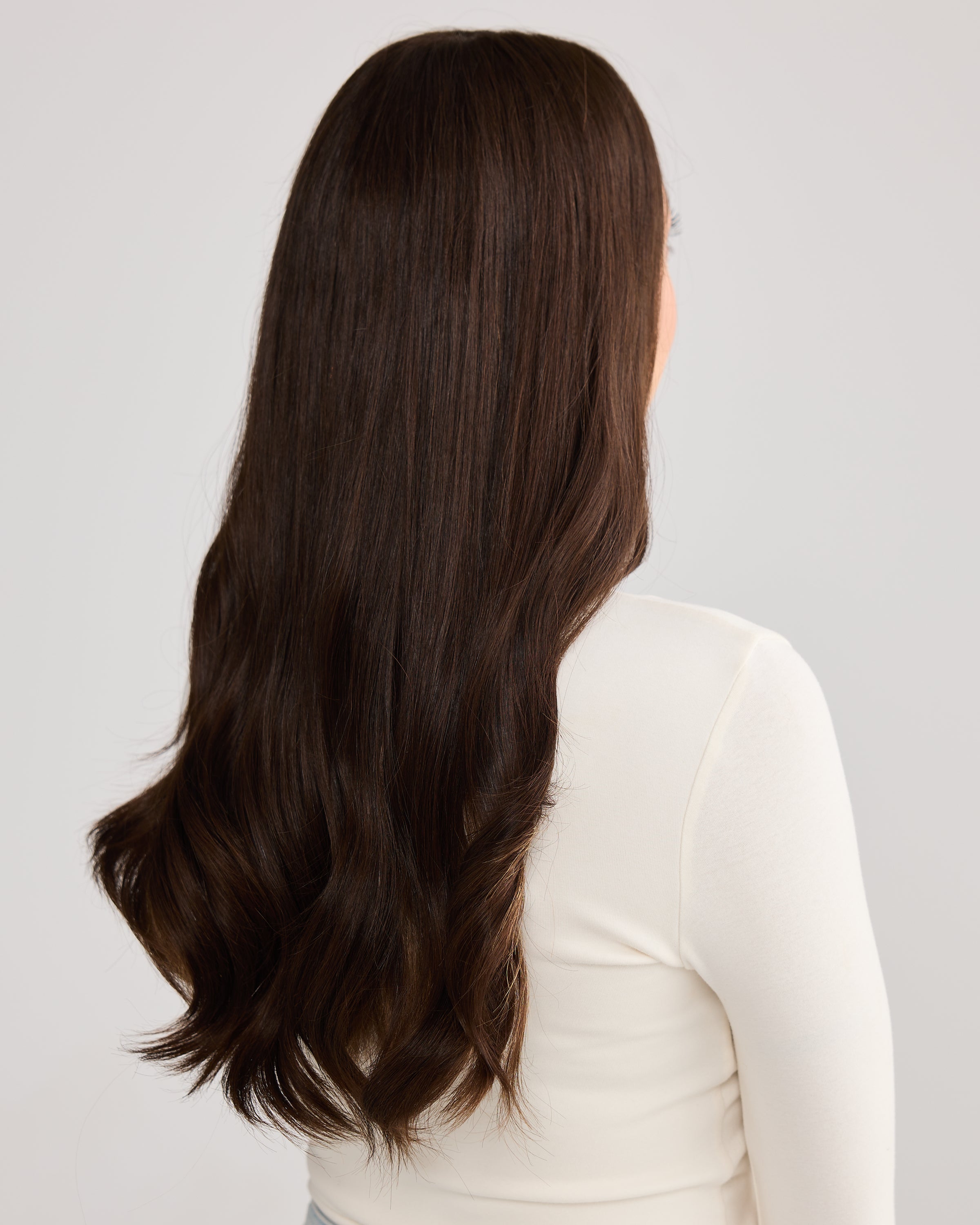 NATURAL DEEP BRUNETTE // LACE TOPPER // 22 INCHES // 8x8 CAP