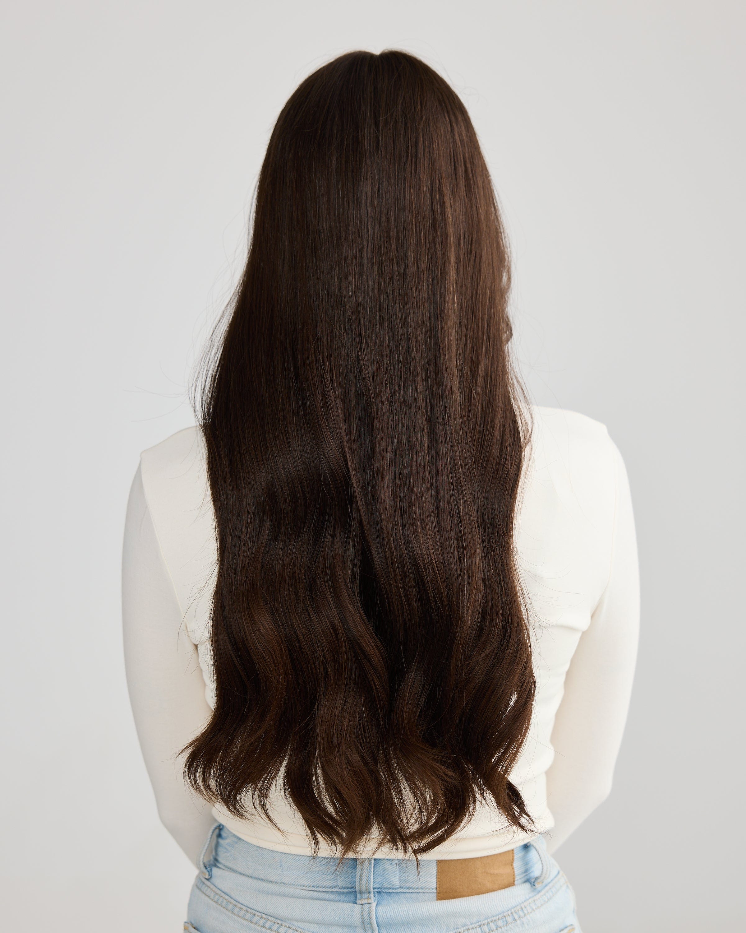 NATURAL DEEP BRUNETTE // LACE TOPPER // 24 INCHES // 8x8 CAP