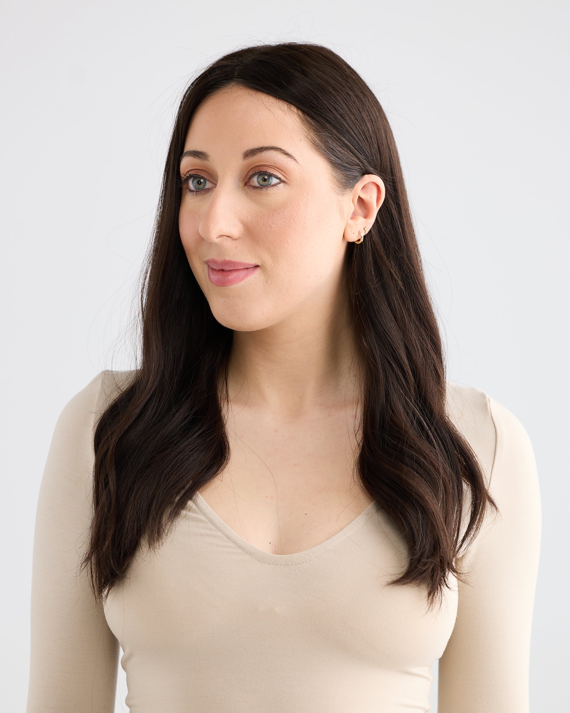 NATURAL DARKEST BRUNETTE // LACE TOPPER // 20 INCHES // 7x7 CAP