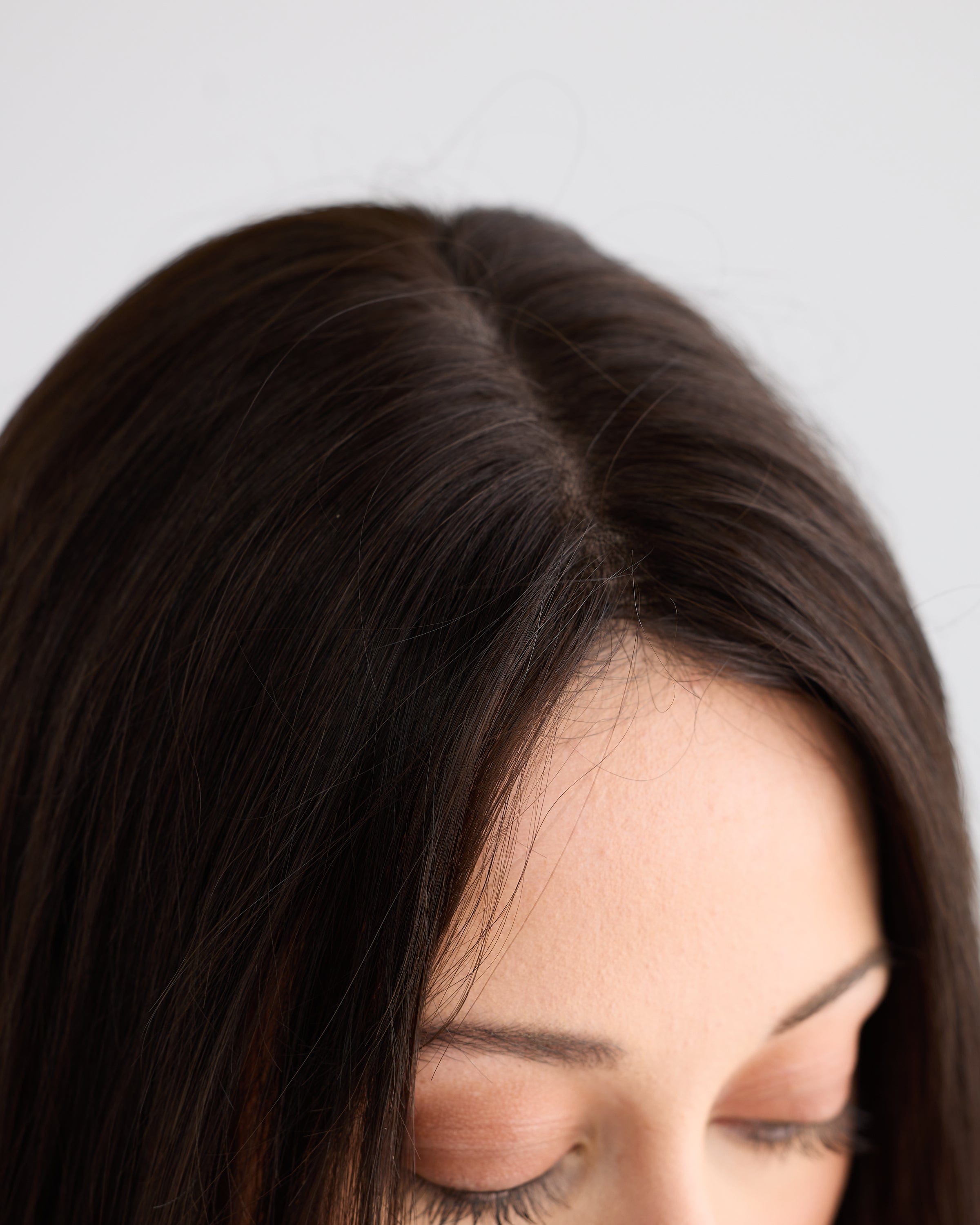 NATURAL DARKEST BRUNETTE // LACE TOPPER // 20 INCHES // 7x7 CAP