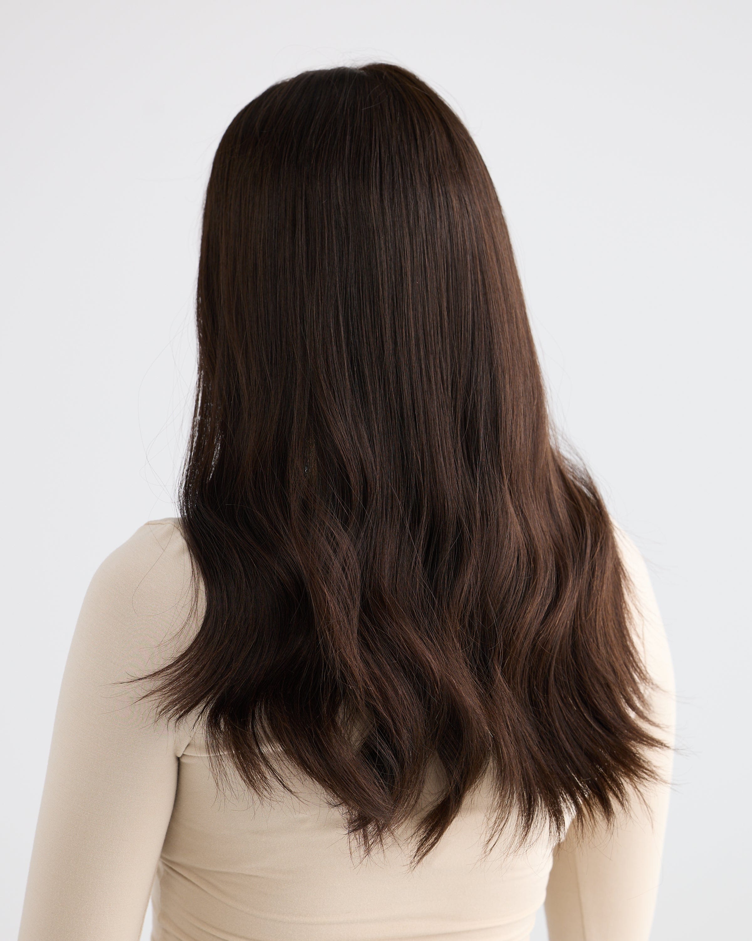 NATURAL DARKEST BRUNETTE // LACE TOPPER // 20 INCHES // 7x7 CAP