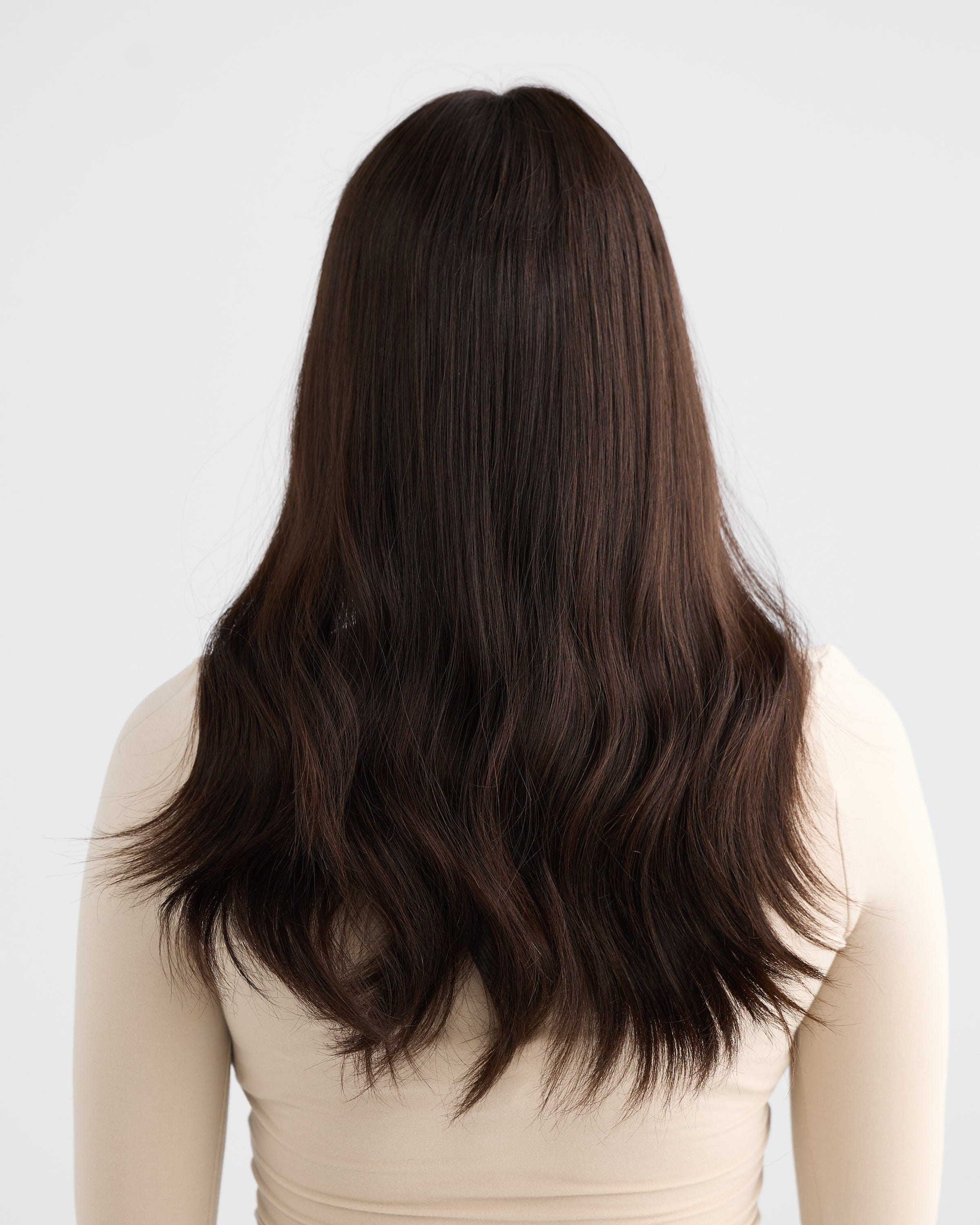 NATURAL DARKEST BRUNETTE // LACE TOPPER // 20 INCHES // 7x7 CAP