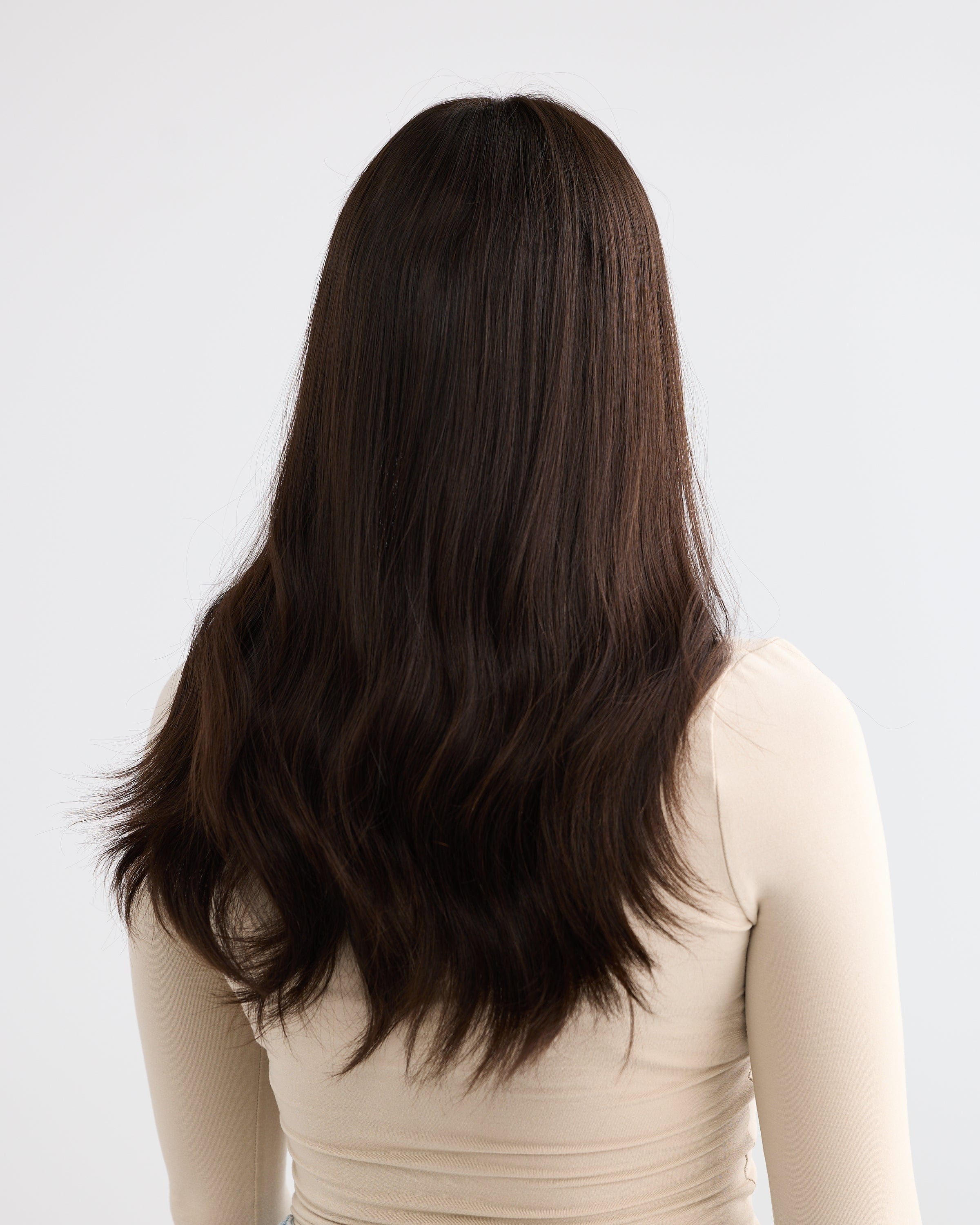 NATURAL DARKEST BRUNETTE // LACE TOPPER // 20 INCHES // 7x7 CAP