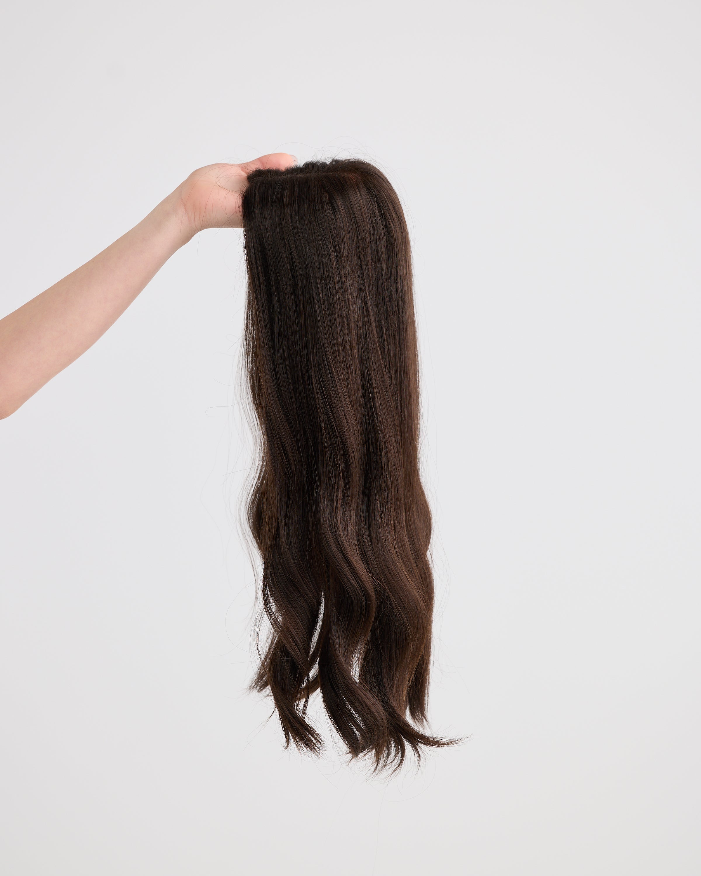 NATURAL DARKEST BRUNETTE // LACE TOPPER // 20 INCHES // 7x7 CAP