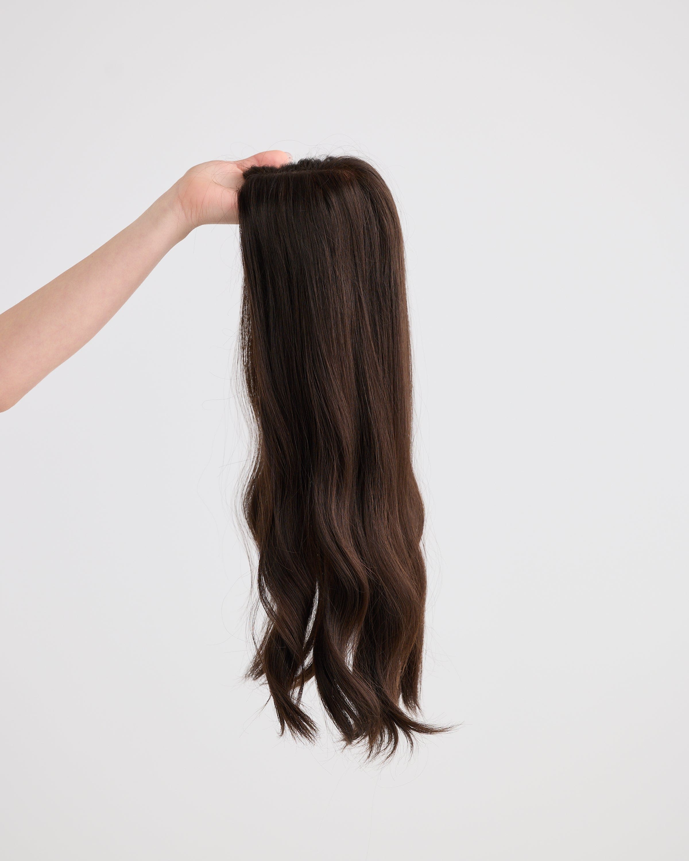 NATURAL DARKEST BRUNETTE // LACE TOPPER // 20 INCHES // 7x7 CAP