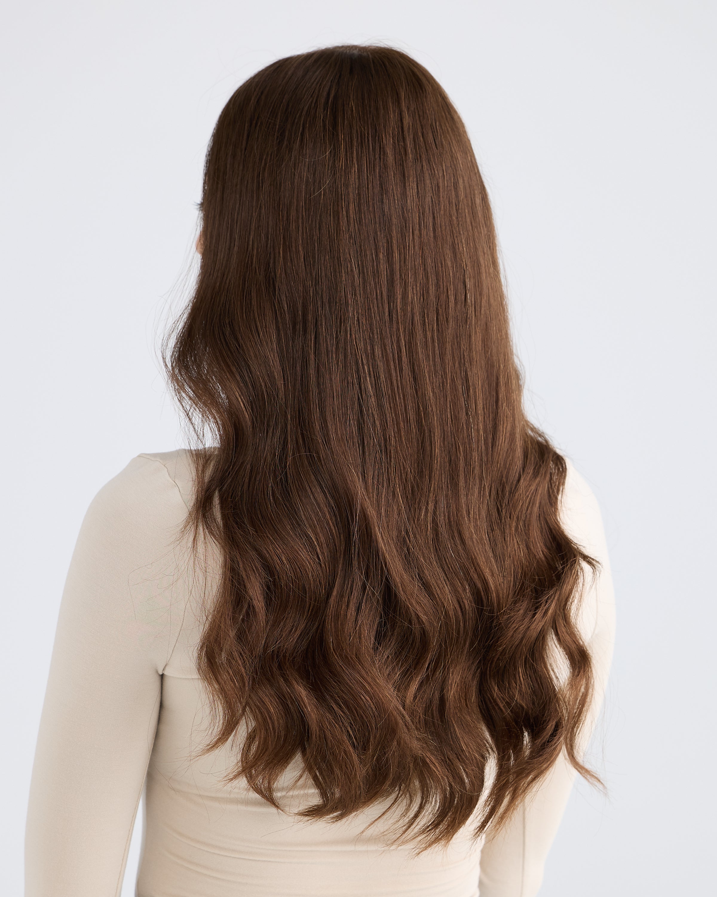NATURAL DEEP BRUNETTE // LACE TOPPER // 24 INCHES // 8x8 CAP