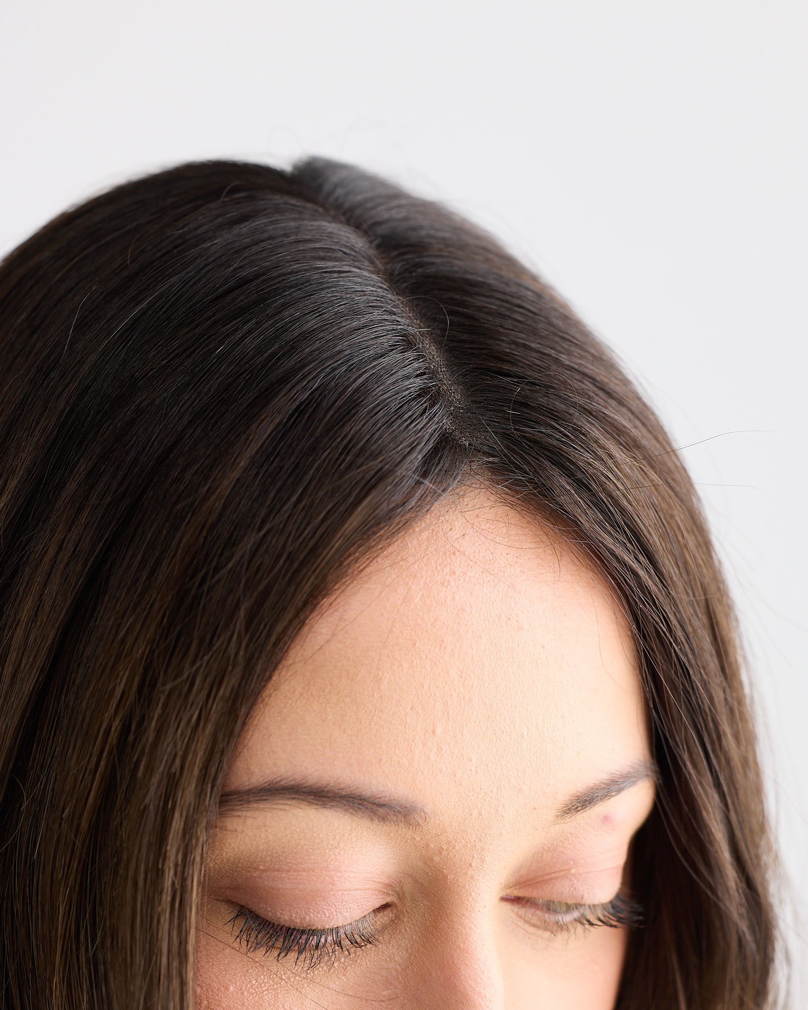 BRUNETTE GLOW // LACE TOPPER // 16 INCHES // 7x7 CAP
