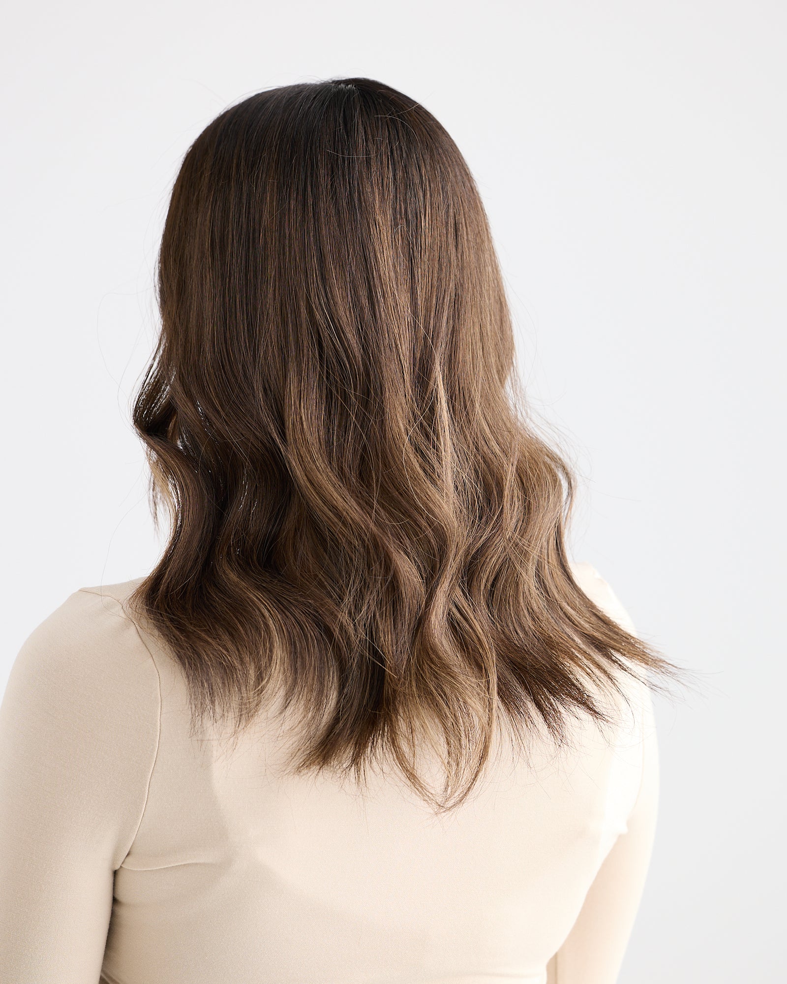 BRUNETTE GLOW // LACE TOPPER // 16 INCHES // 7x7 CAP