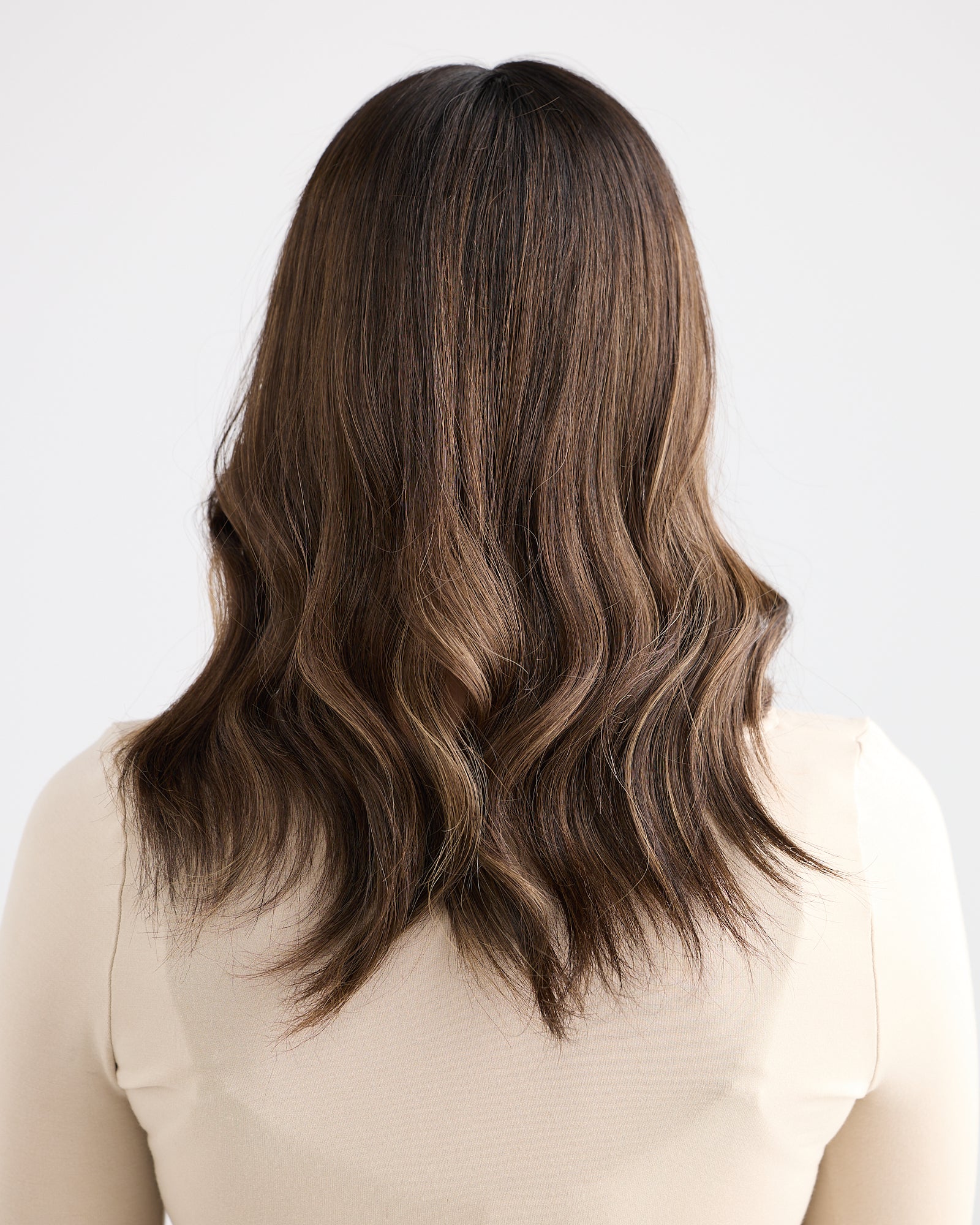 BRUNETTE GLOW // LACE TOPPER // 16 INCHES // 7x7 CAP