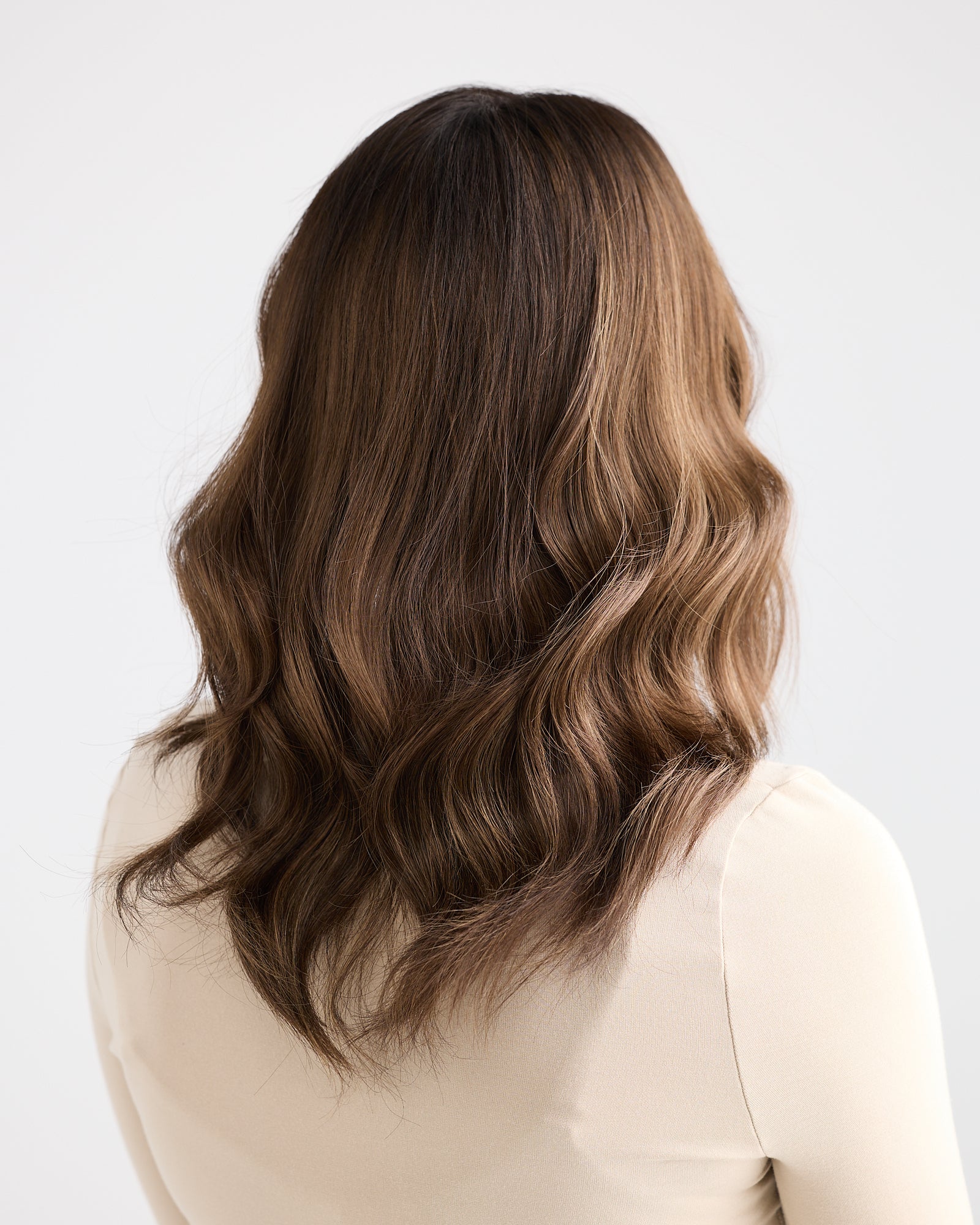 DARK COCOA BLEND // LACE TOPPER // 16 INCHES // 8x8 CAP