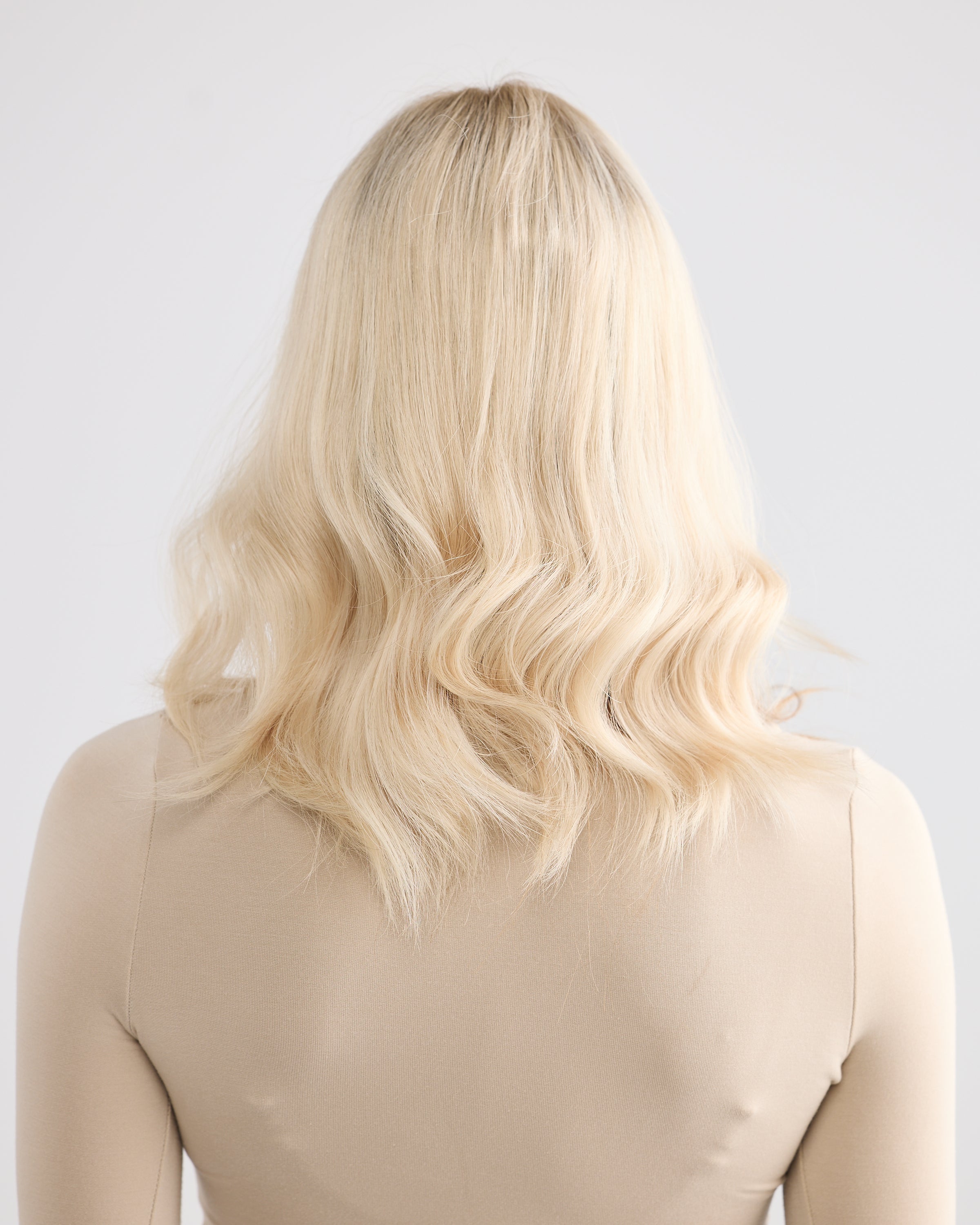 PLATINUM BLONDE // LACE TOPPER // 16 INCHES // 8x8 CAP
