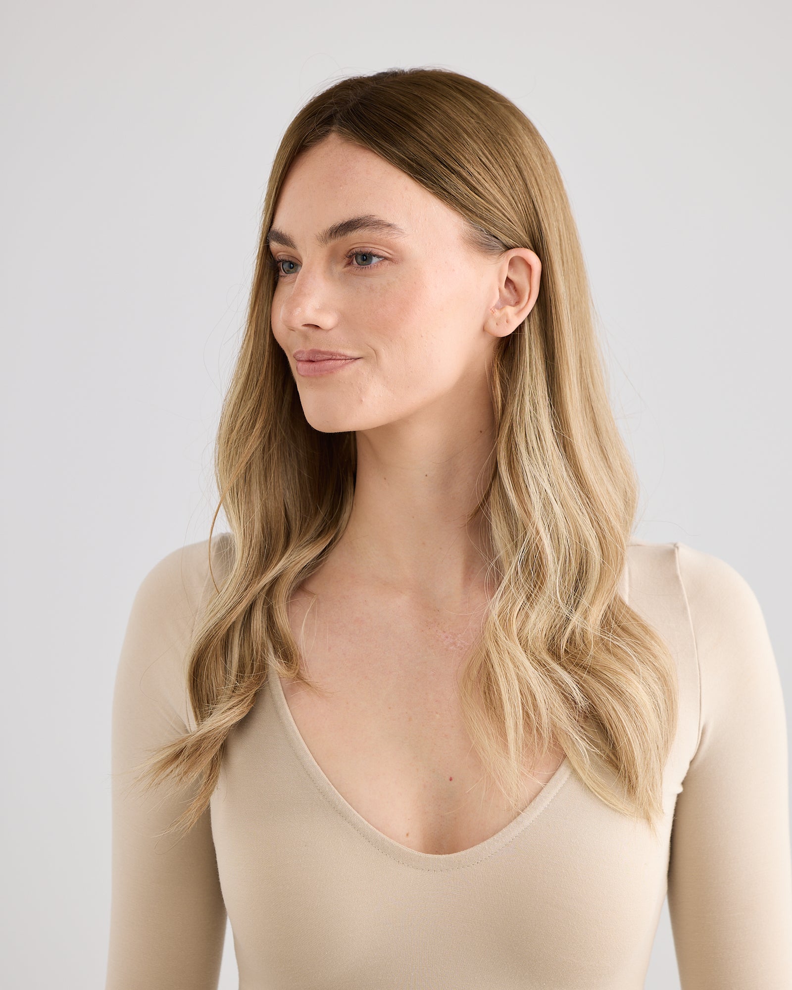 DREAMY BLONDE BALAYAGE // LACE TOPPER // 20 INCHES // 7x7 CAP