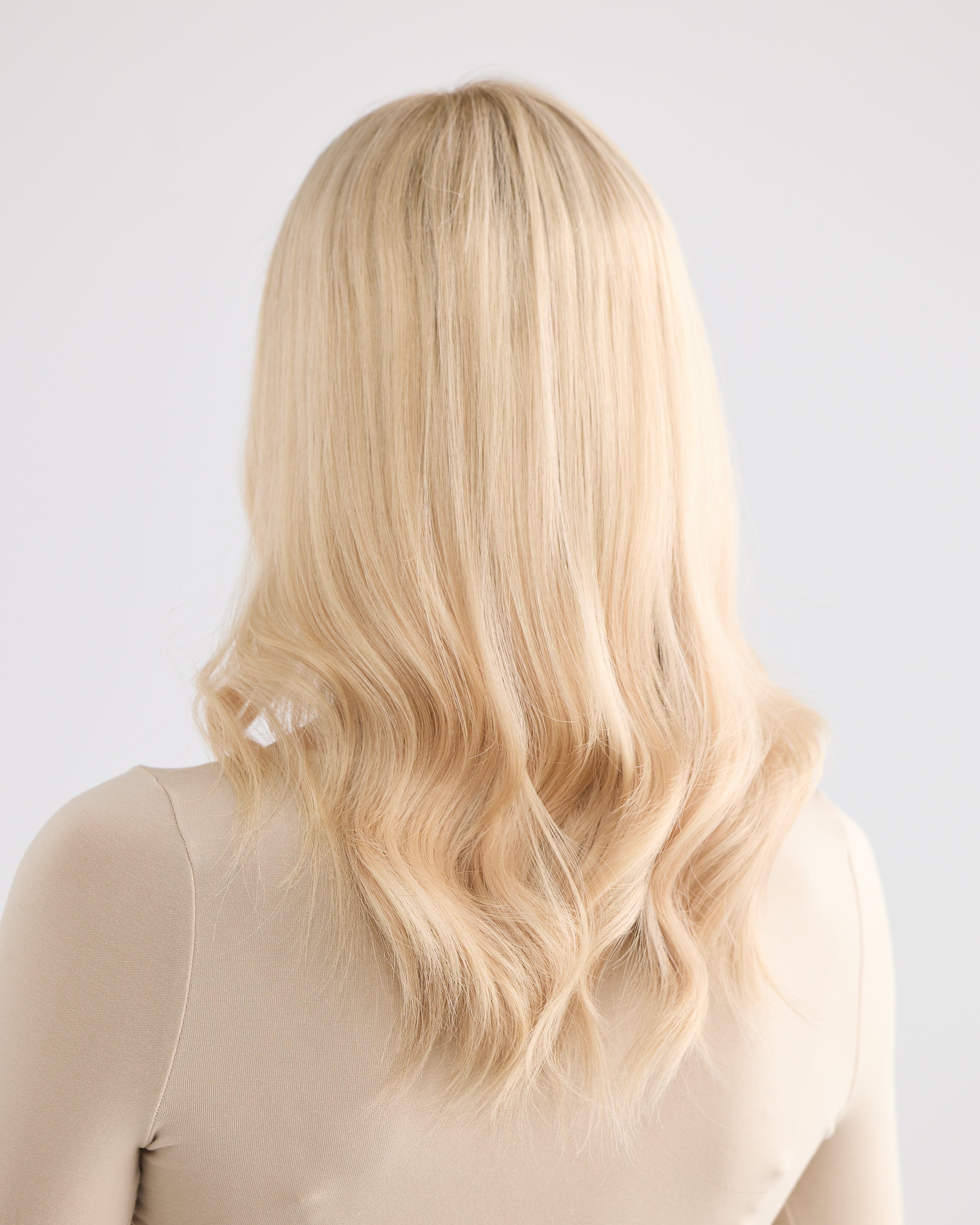 BARELY BLONDE // LACE TOPPER // 18 INCHES // 8x8 CAP
