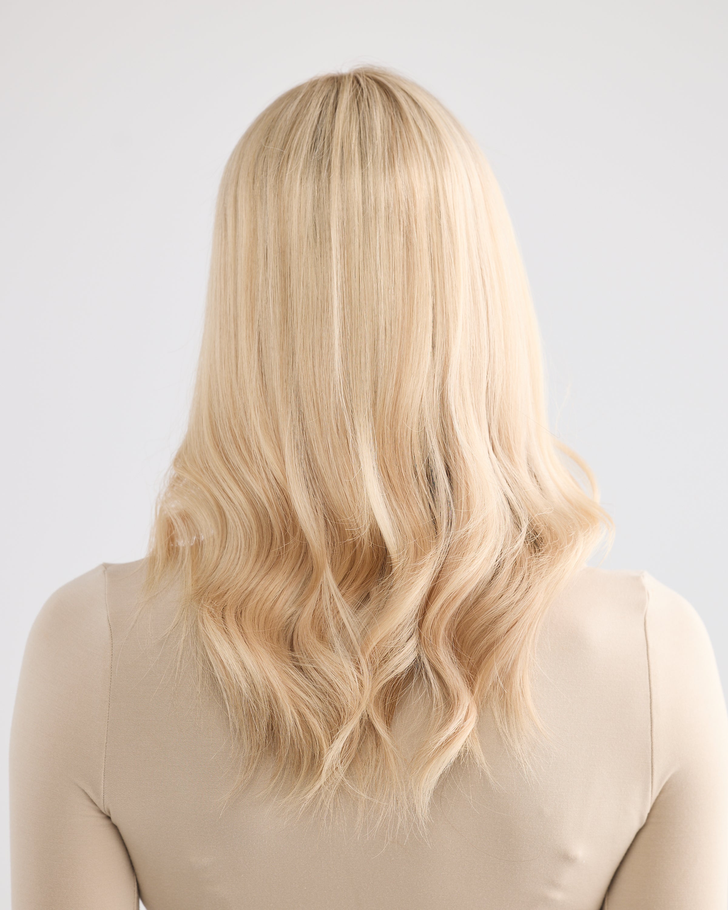 BARELY BLONDE // LACE TOPPER // 18 INCHES // 8x8 CAP