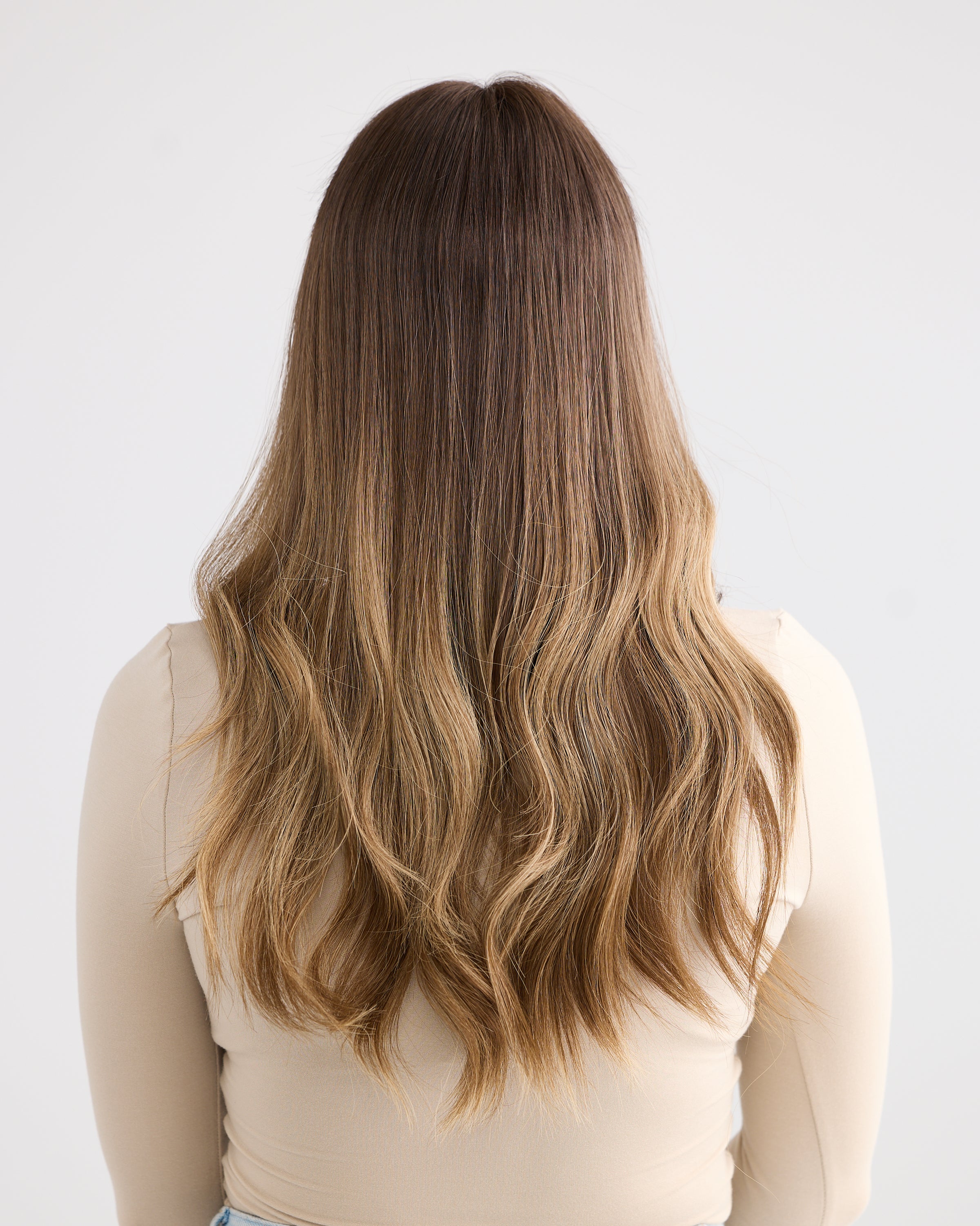 MOCHA BALAYAGE // LACE TOPPER // 20 INCHES // 8x8 CAP