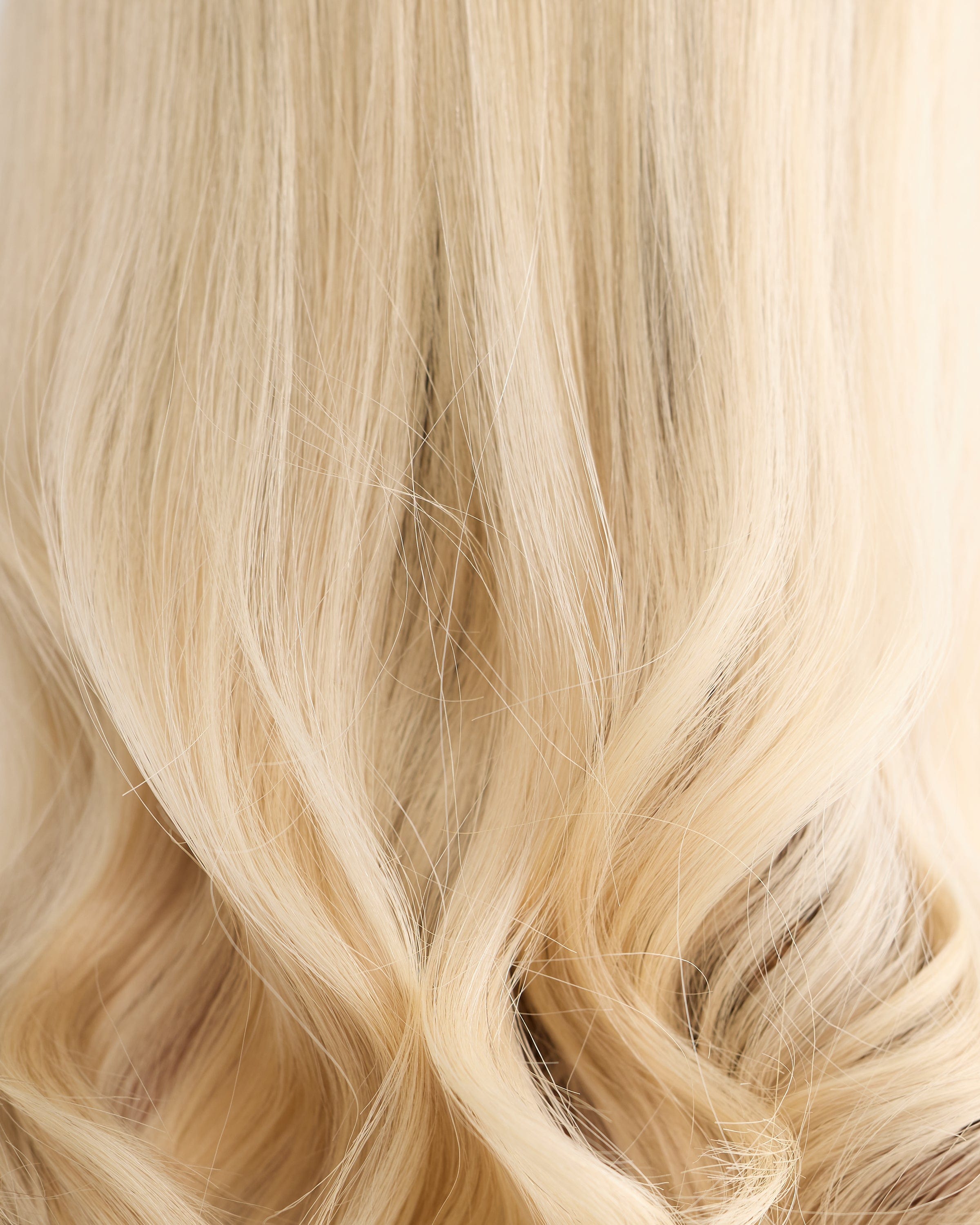 ICY ROOTED BLONDE // LACE TOPPER // 18 INCHES // 7x7 CAP