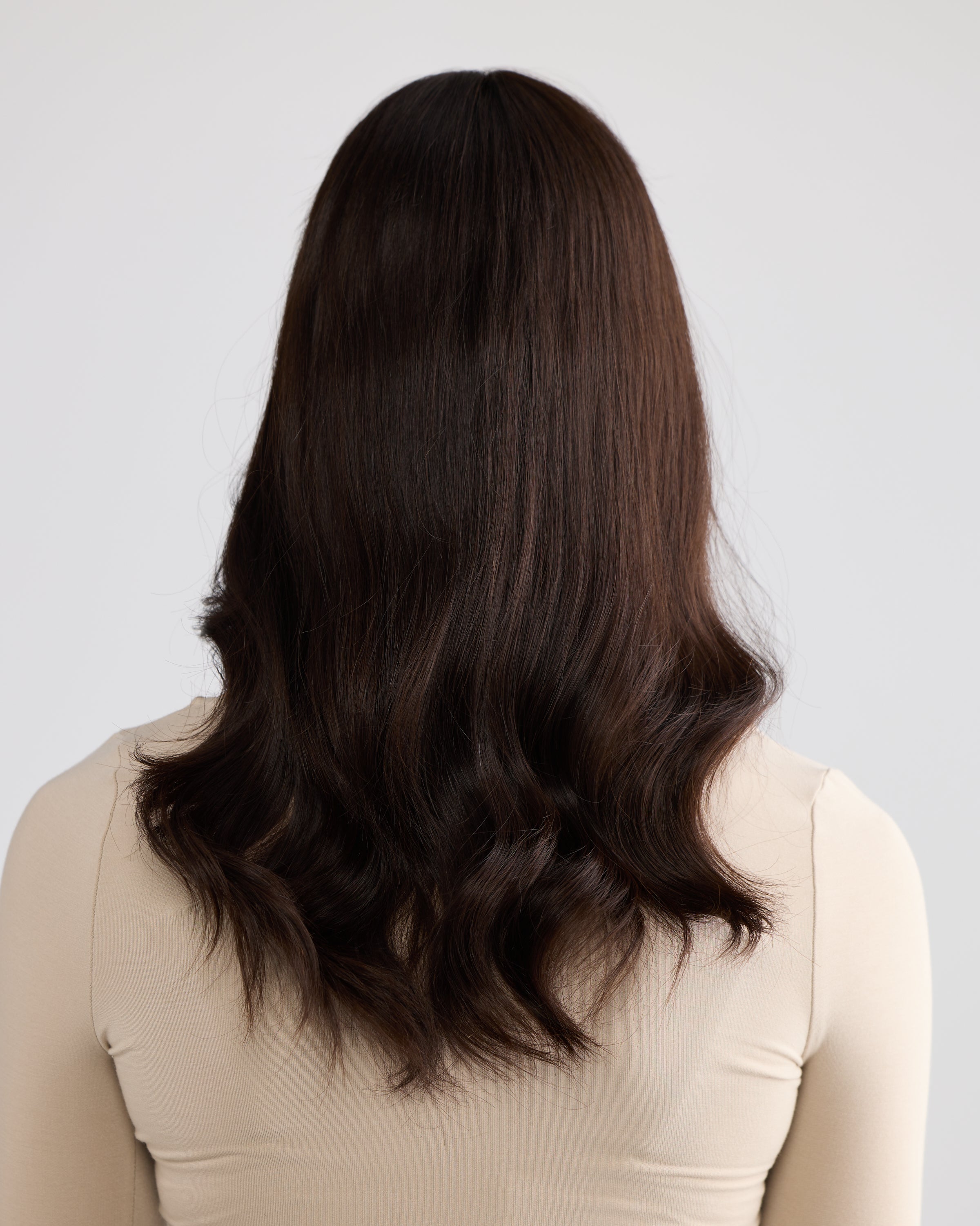 Natural Darkest Brunette // Illusion Lace Topper