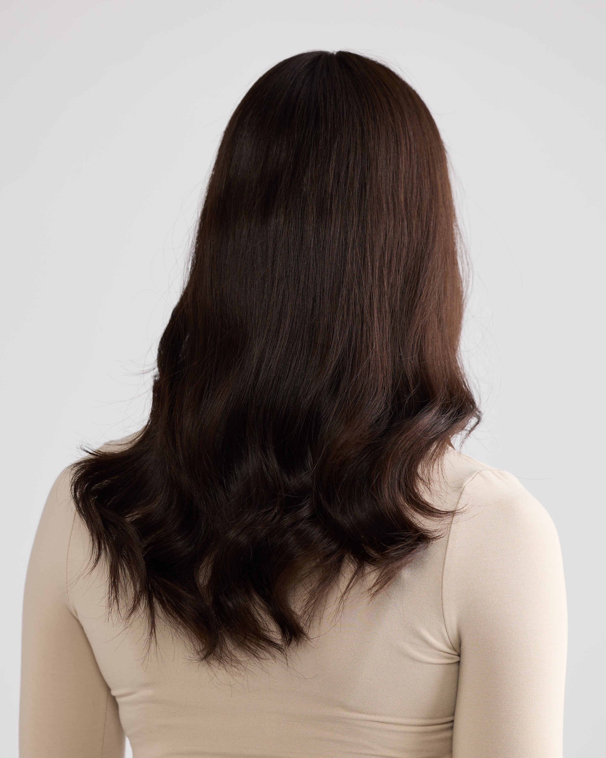 Natural Darkest Brunette // Illusion Lace Topper