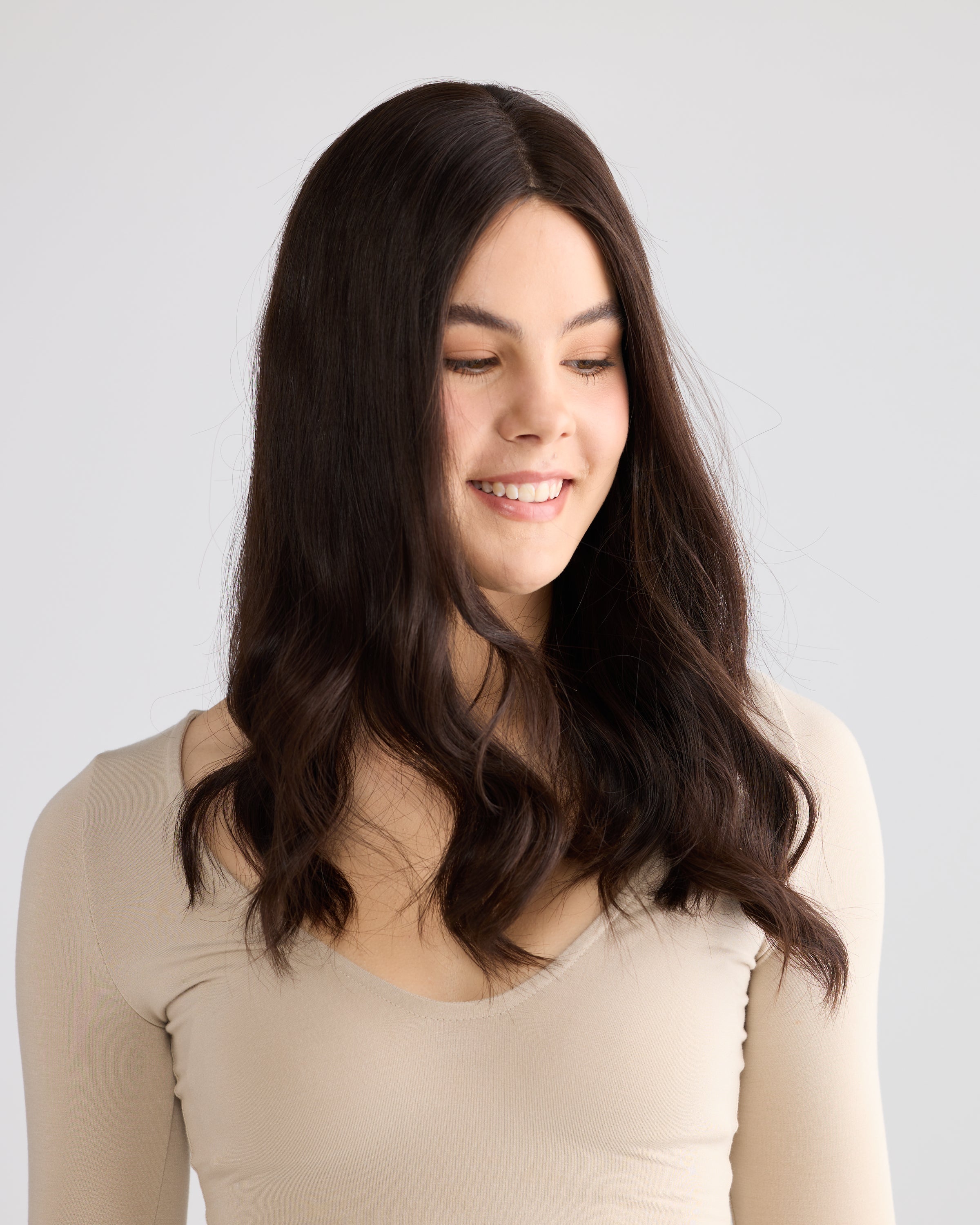 Natural Darkest Brunette // Illusion Lace Topper
