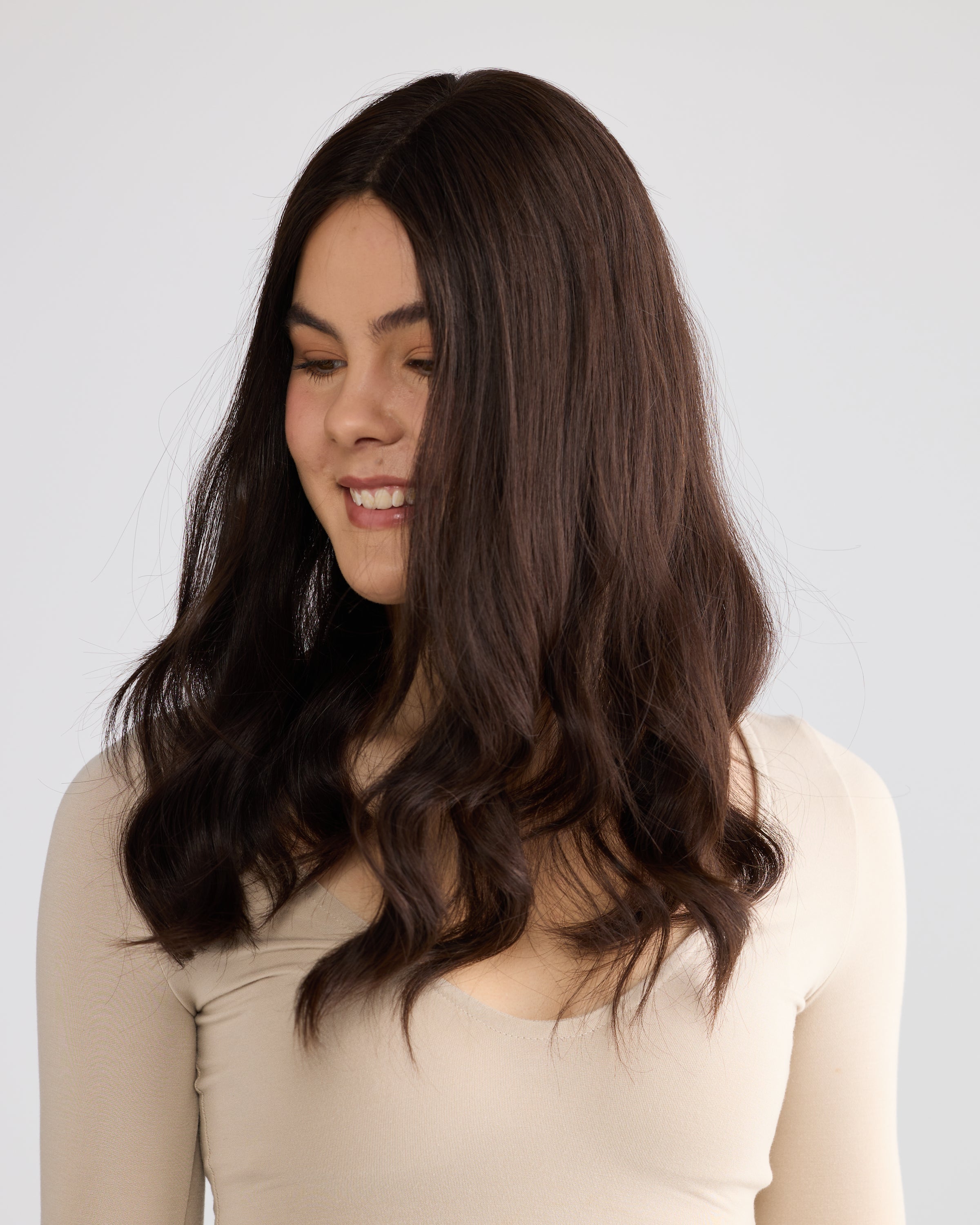Natural Darkest Brunette // Illusion Lace Topper