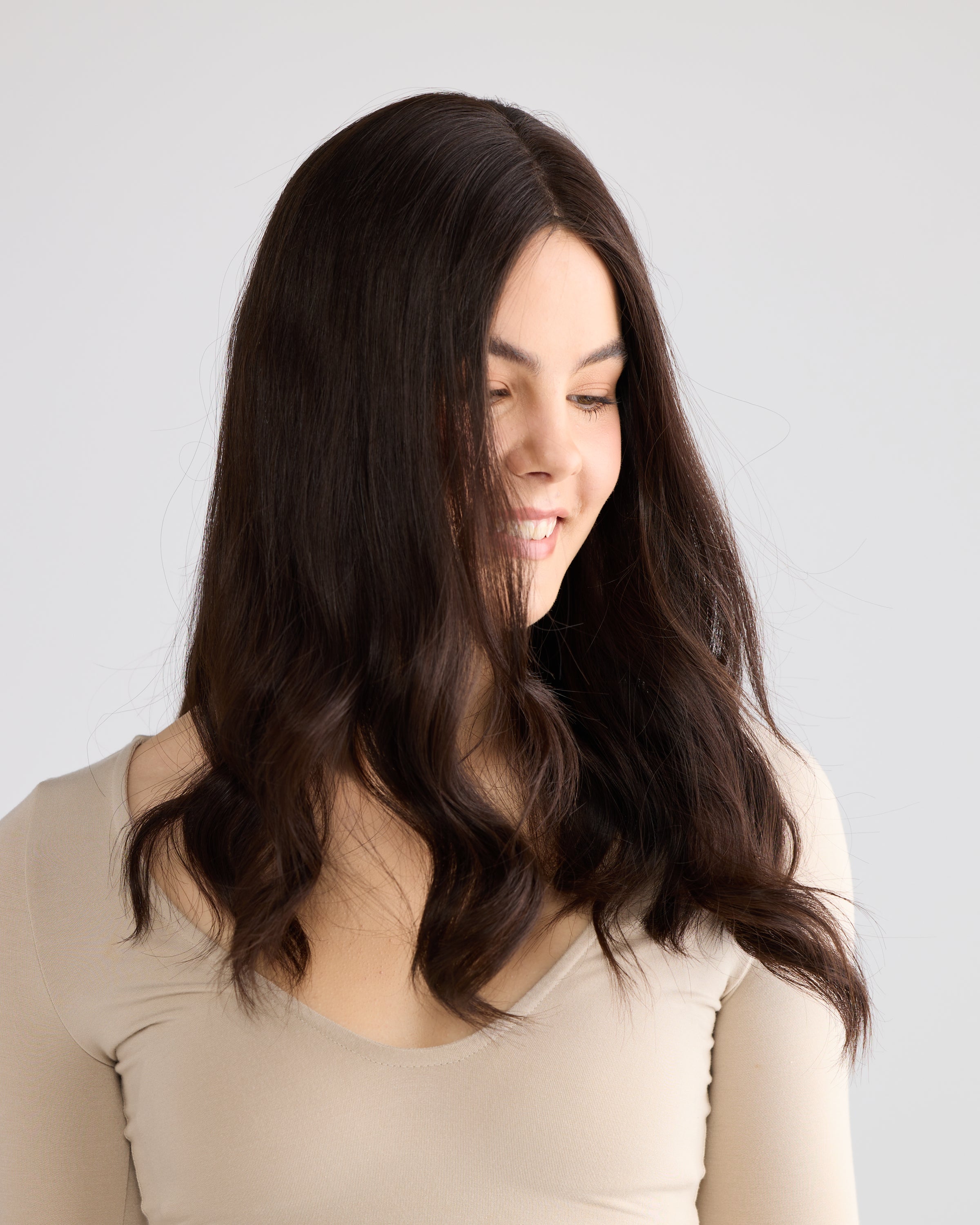 Natural Darkest Brunette // Illusion Lace Topper
