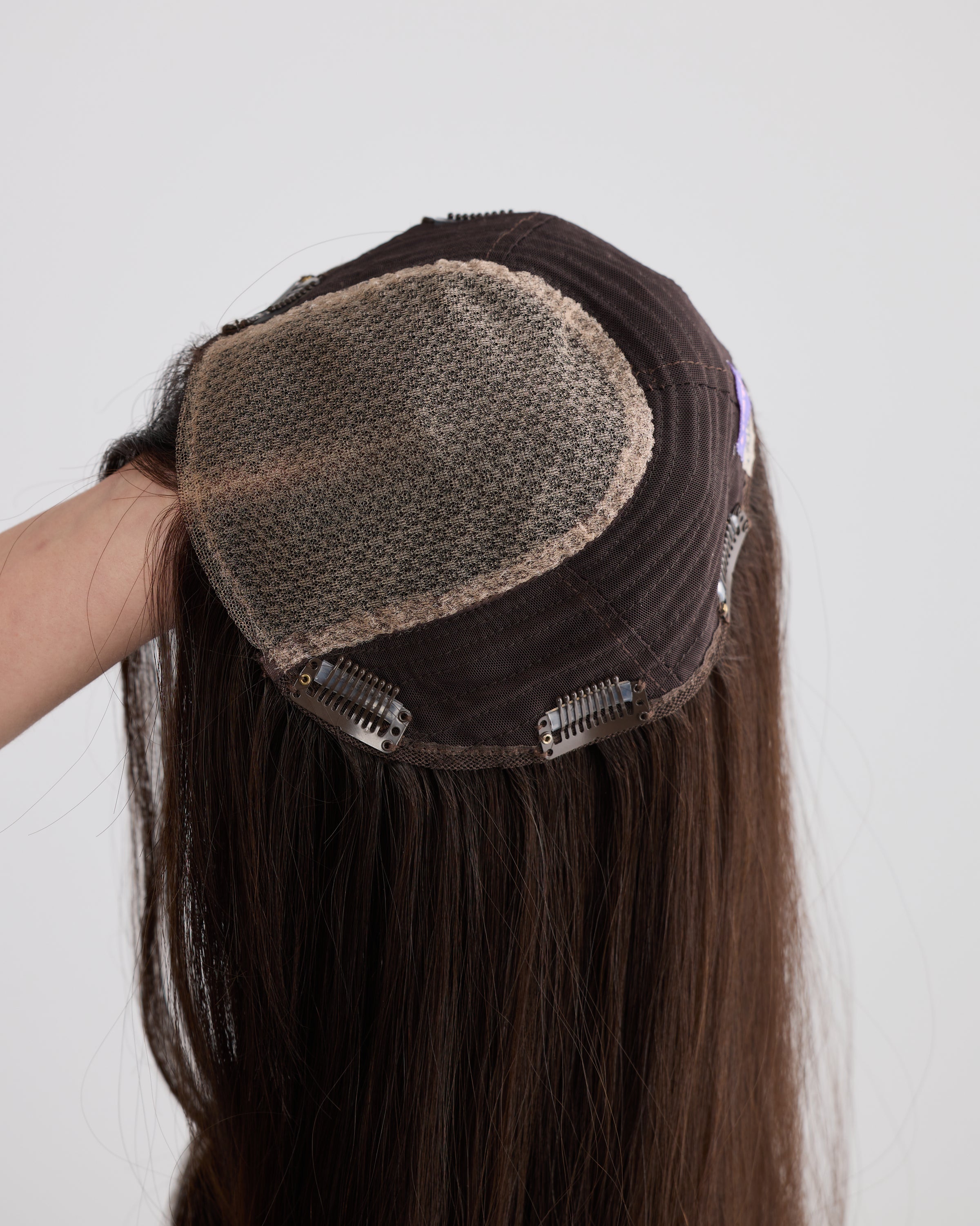 Natural Darkest Brunette // Illusion Lace Topper