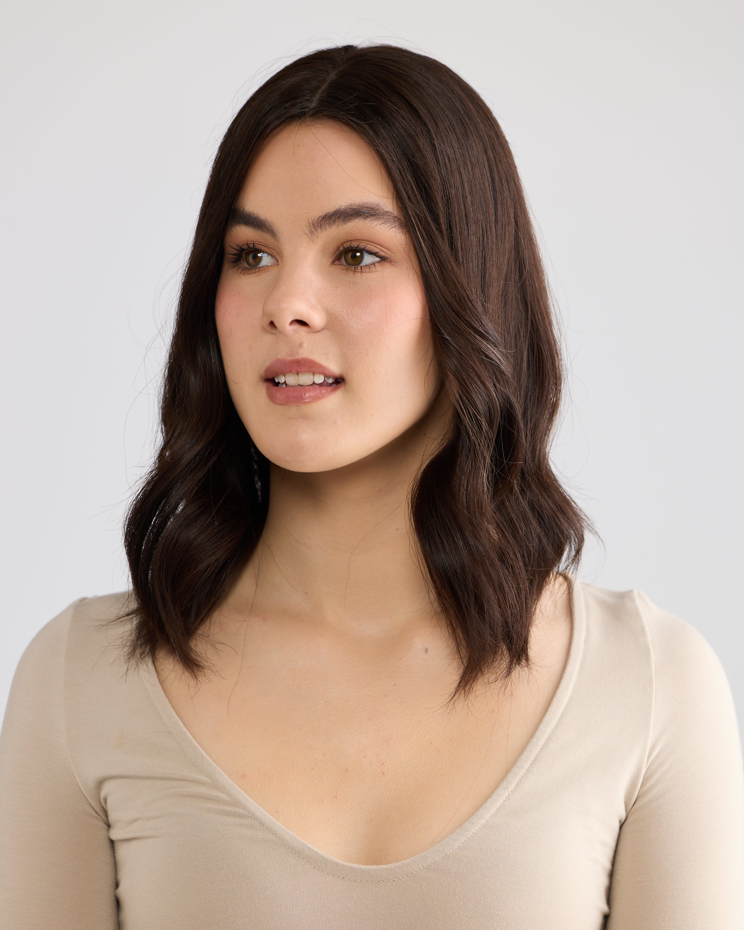 Natural Darkest Brunette // Illusion Lace Topper
