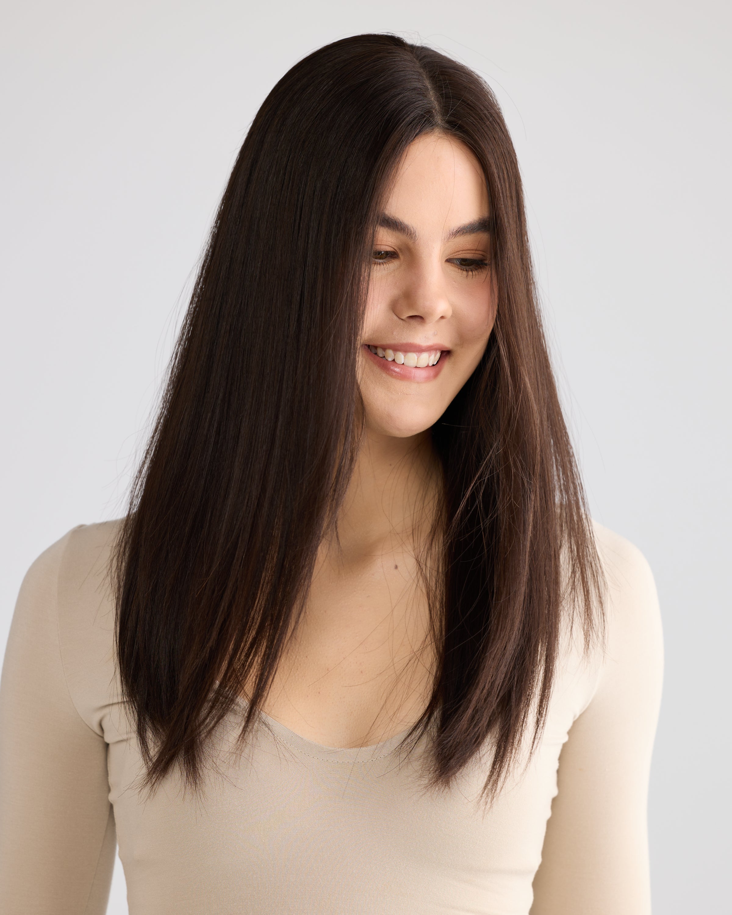 Natural Darkest Brunette // Illusion Lace Topper