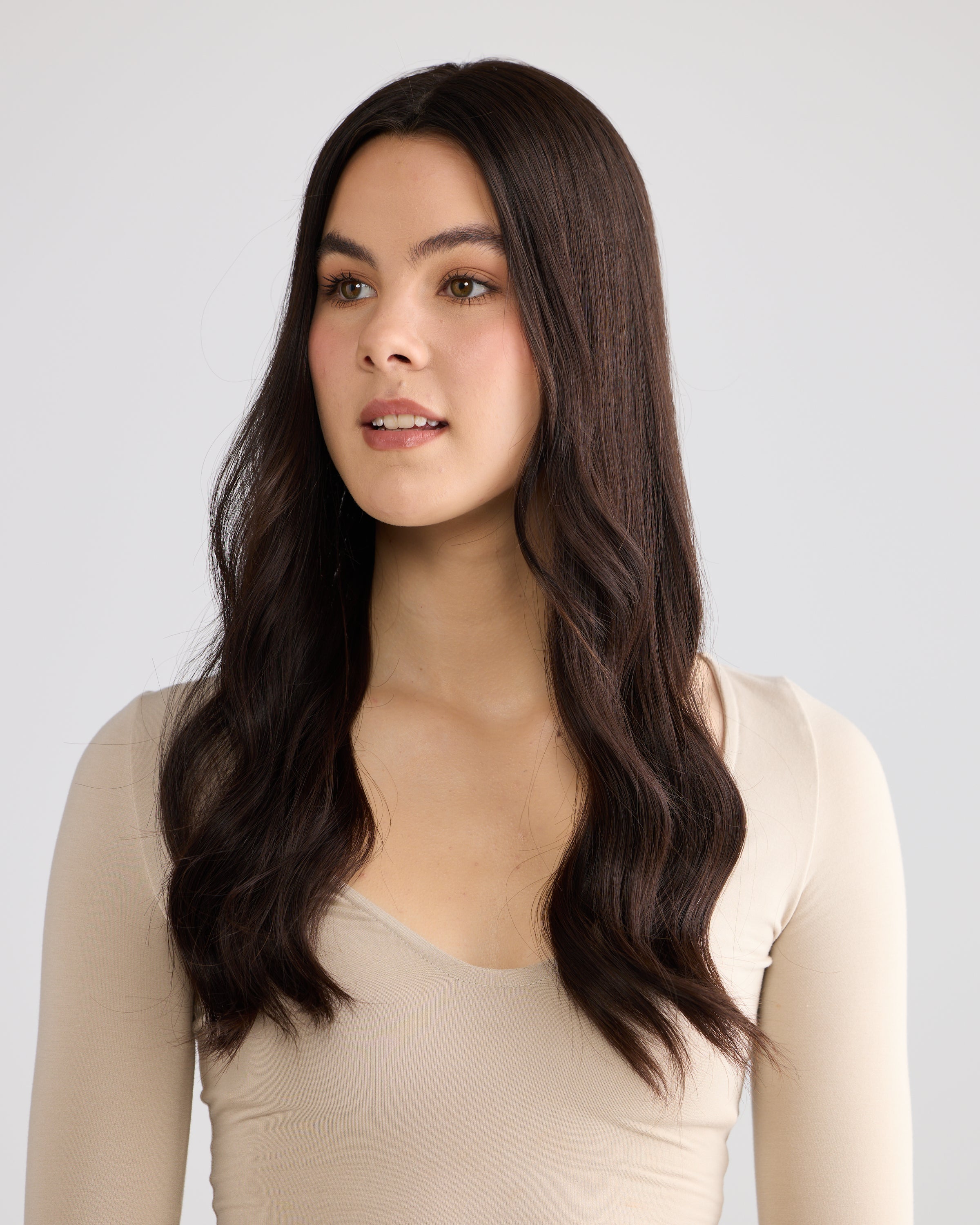 Natural Darkest Brunette // Illusion Lace Topper