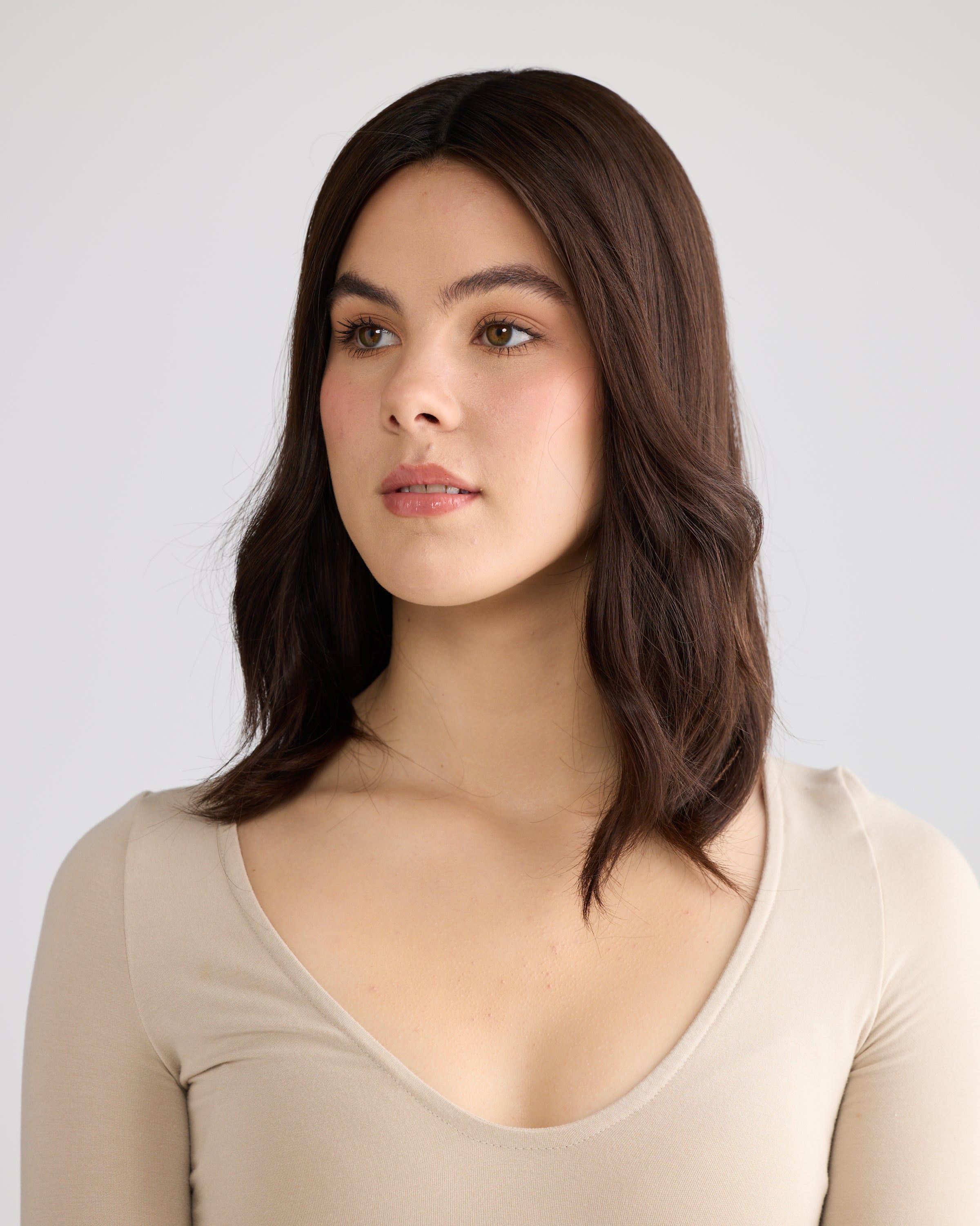 Natural Rich Brunette // Illusion Lace Topper