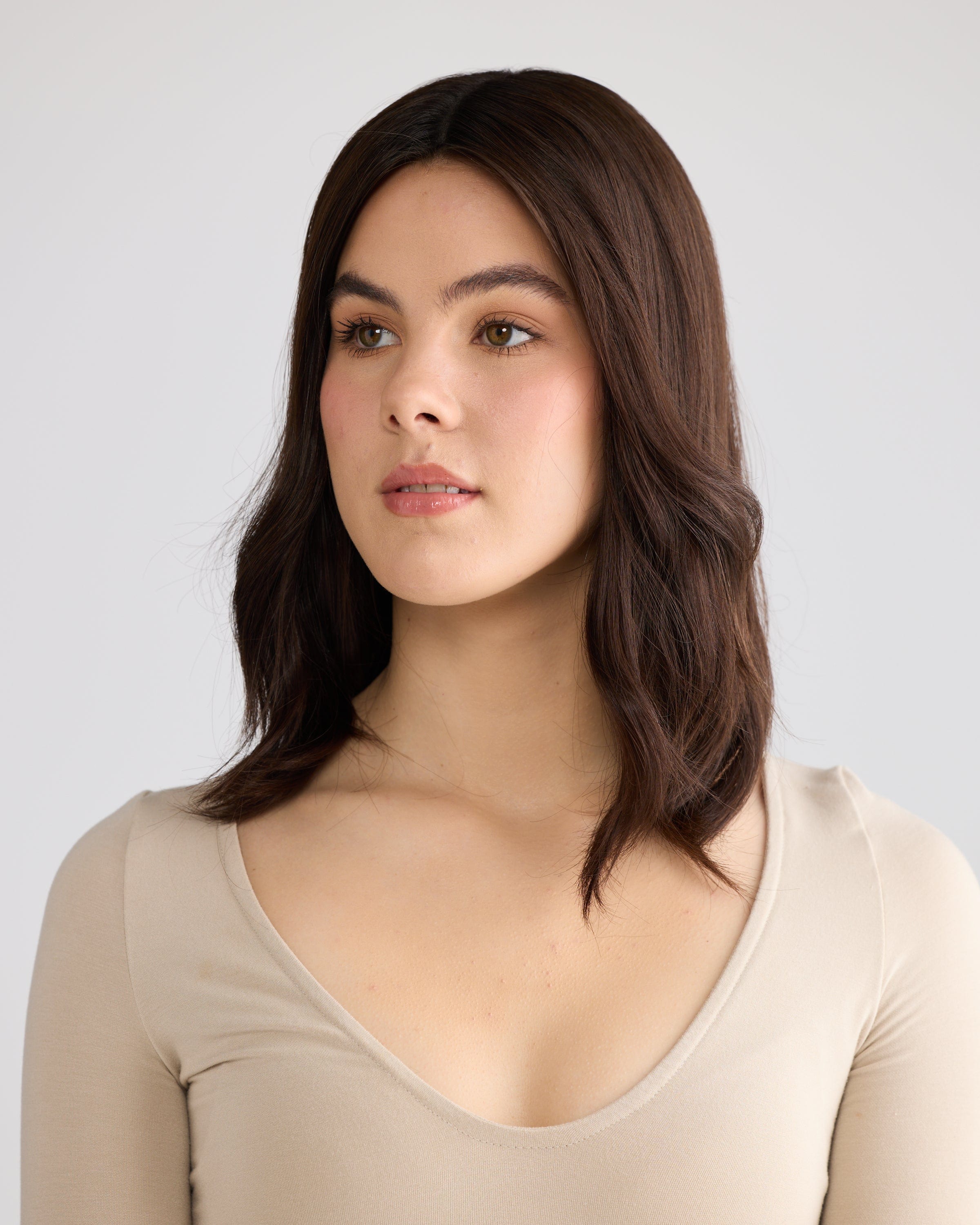 Natural Rich Brunette // Illusion Lace Topper