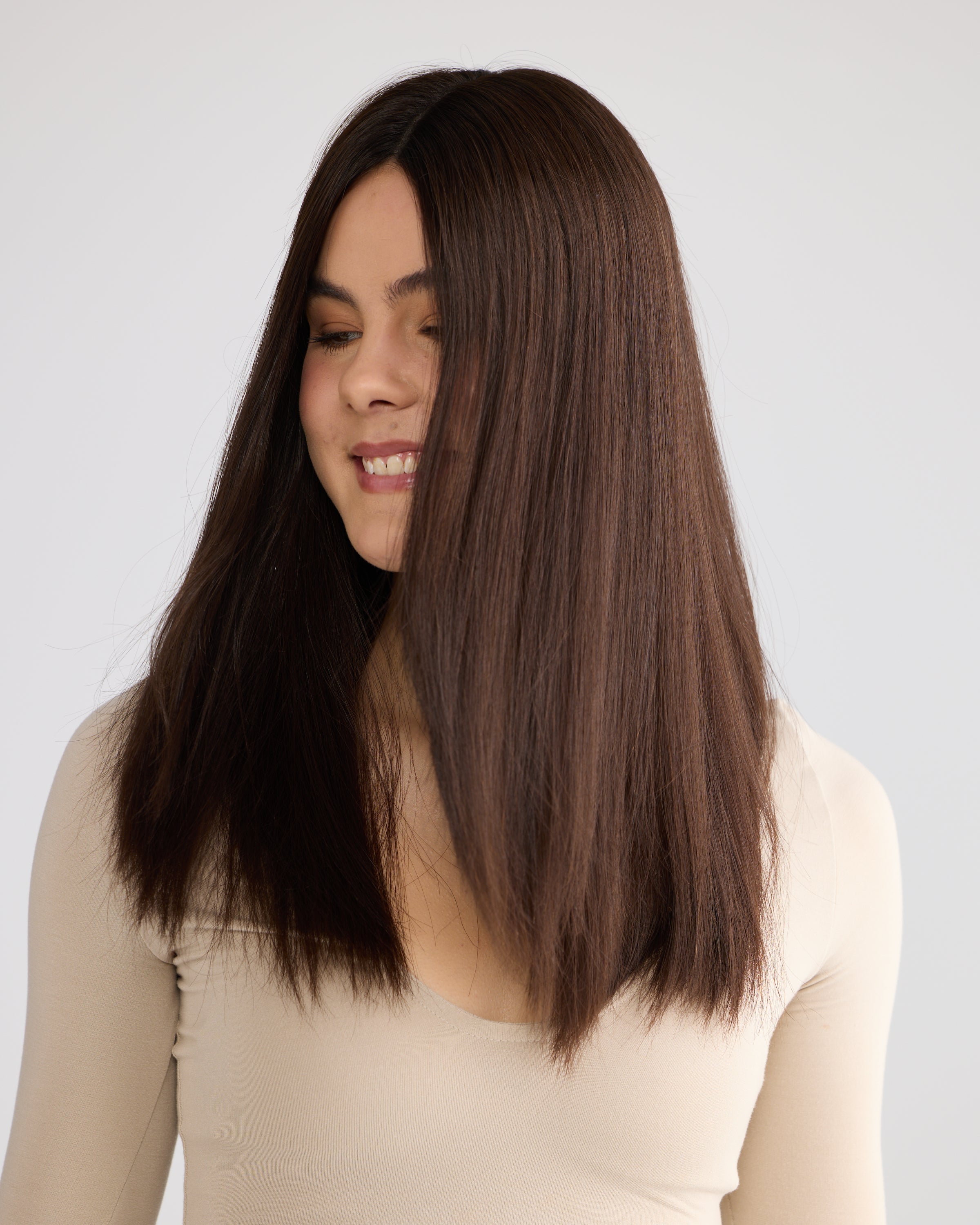 Natural Rich Brunette // Illusion Lace Topper
