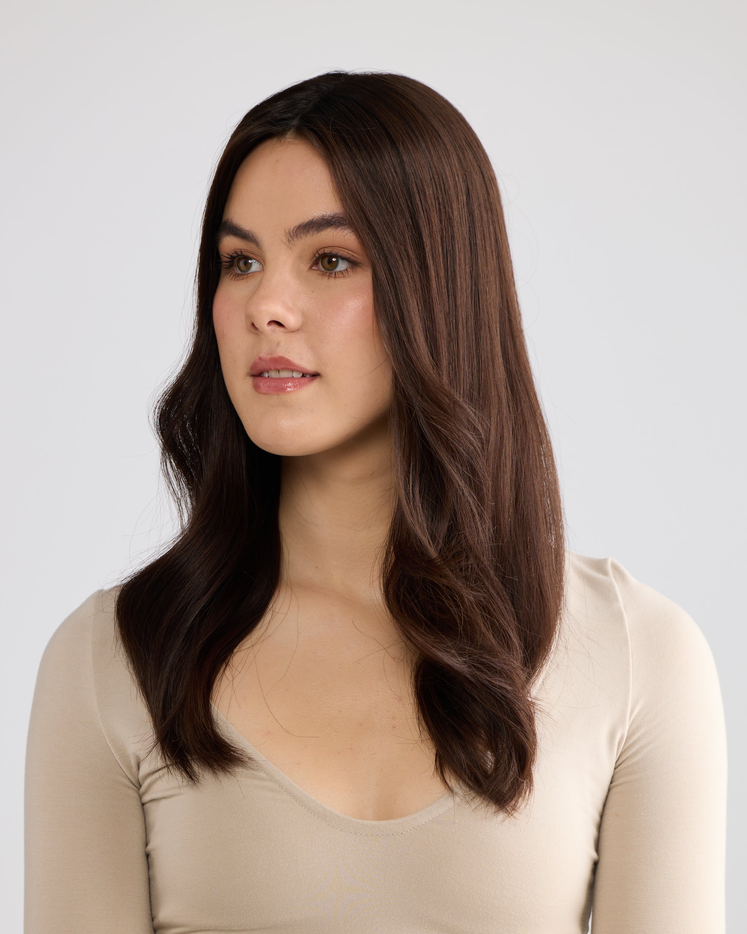 Natural Rich Brunette // Illusion Lace Topper