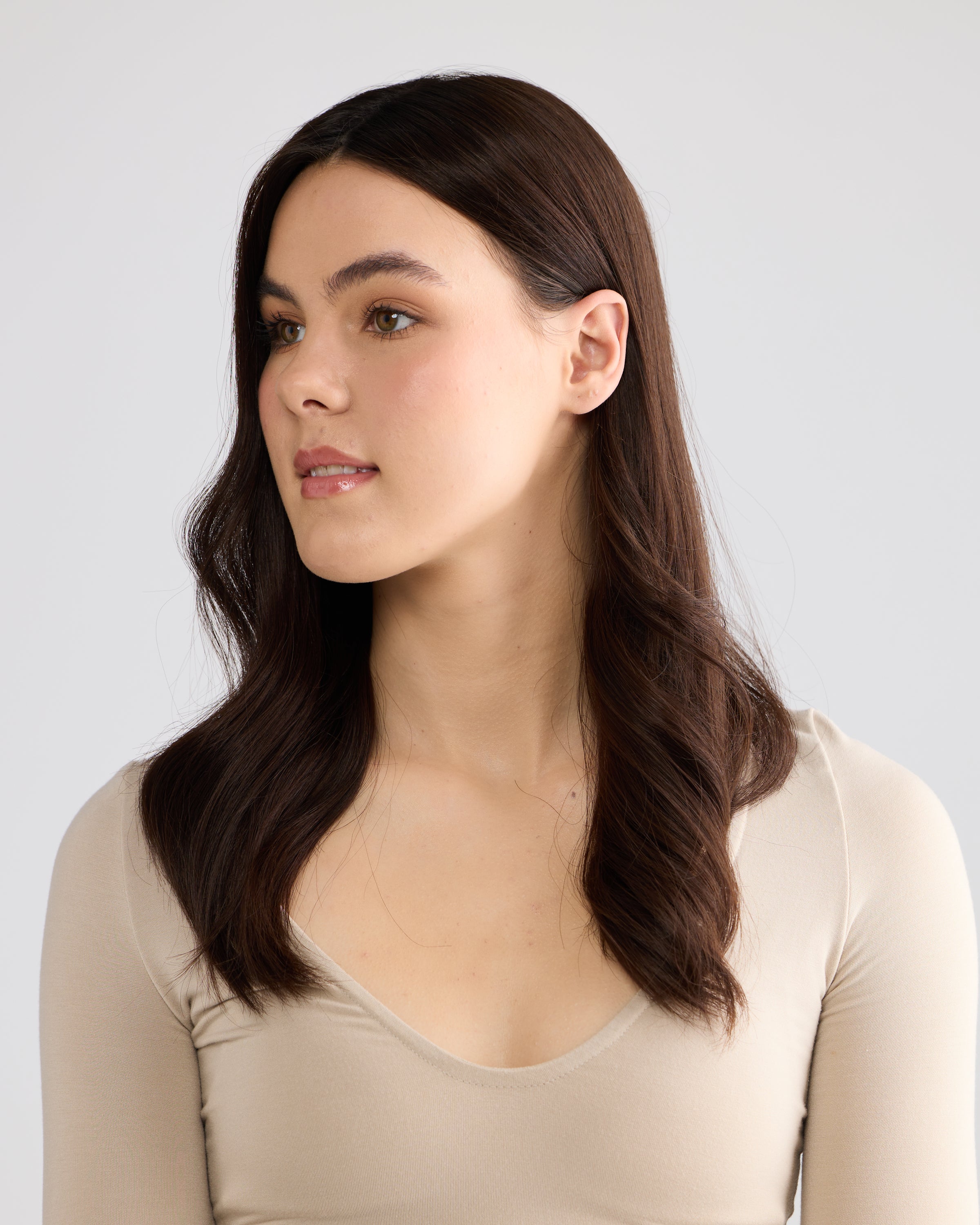 Natural Rich Brunette // Illusion Lace Topper