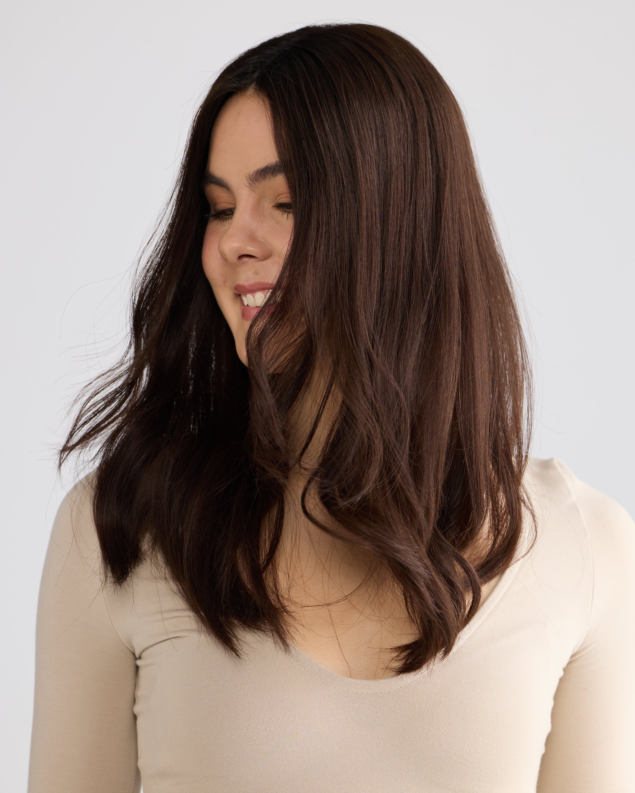 Natural Rich Brunette // Illusion Lace Topper