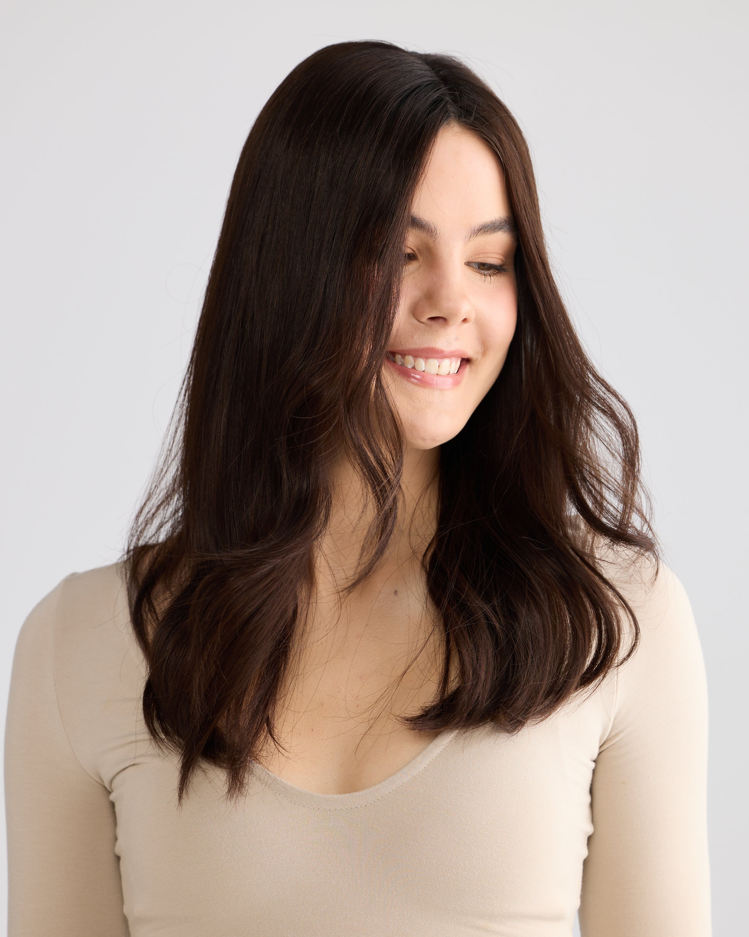 Natural Rich Brunette // Illusion Lace Topper