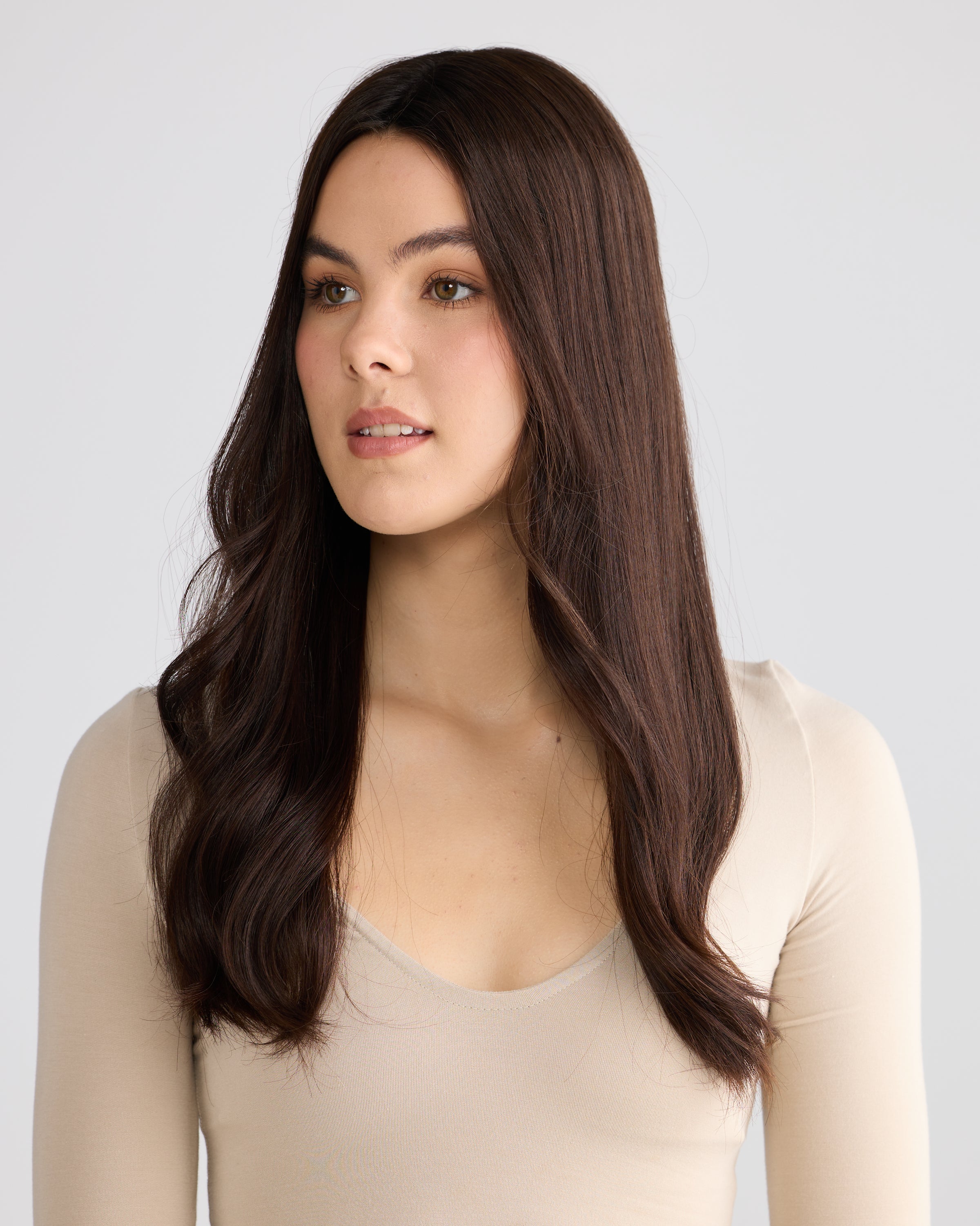 Natural Rich Brunette // Illusion Lace Topper