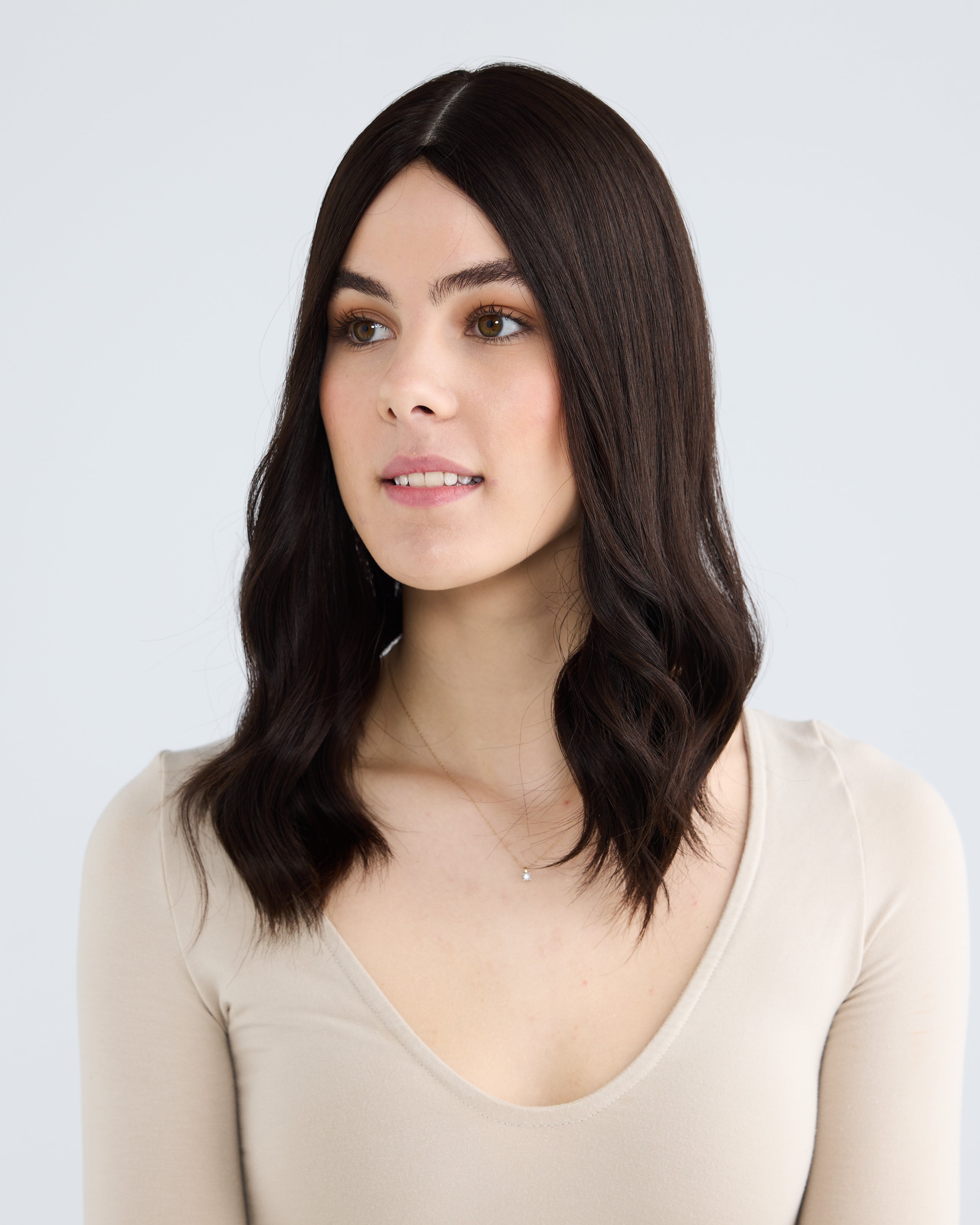 Natural Darkest Brunette // Silk Topper