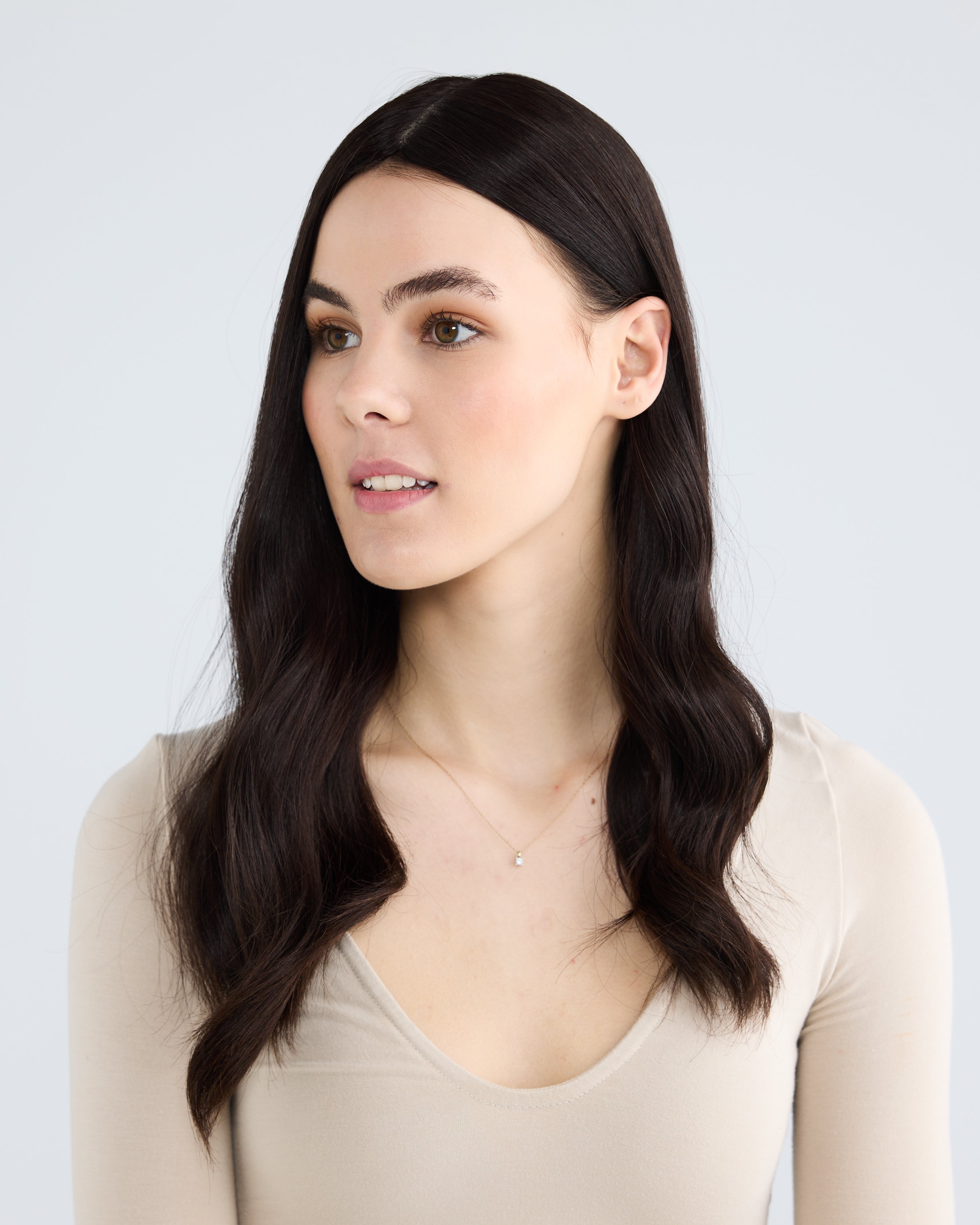 Natural Darkest Brunette // Silk Topper