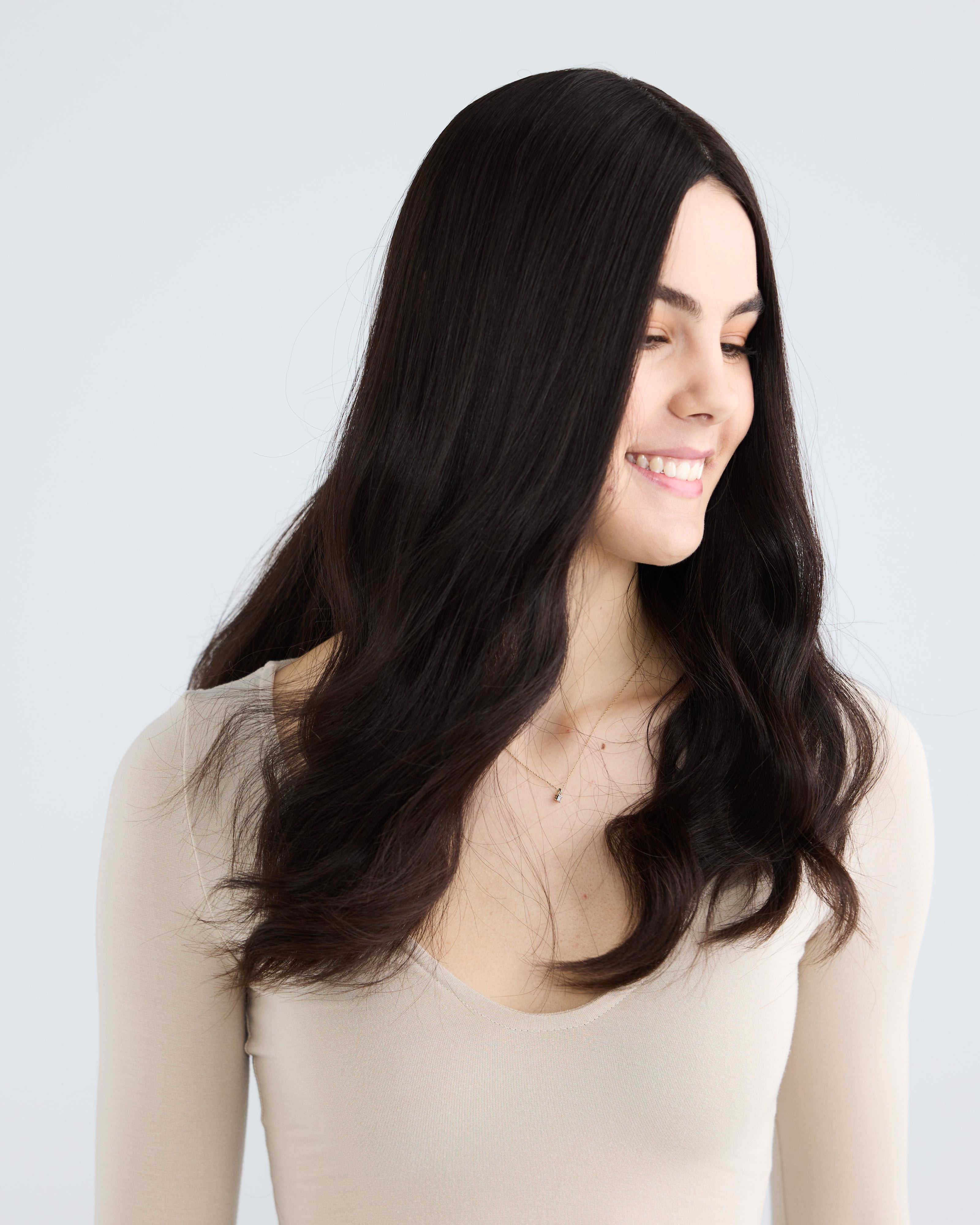 Natural Darkest Brunette // Silk Topper