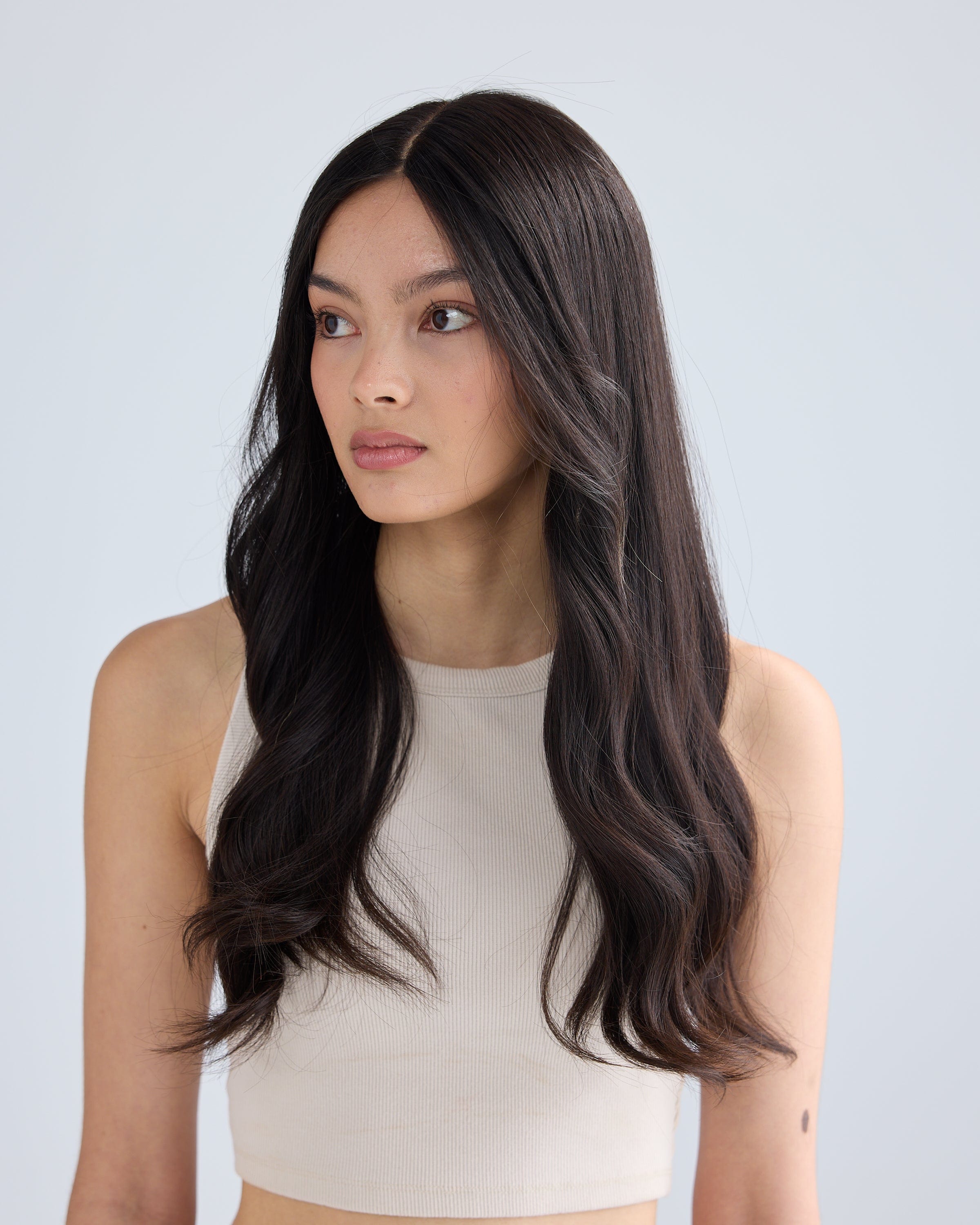 Natural Black // Illusion Lace Topper // 8x8 // 24 Inches