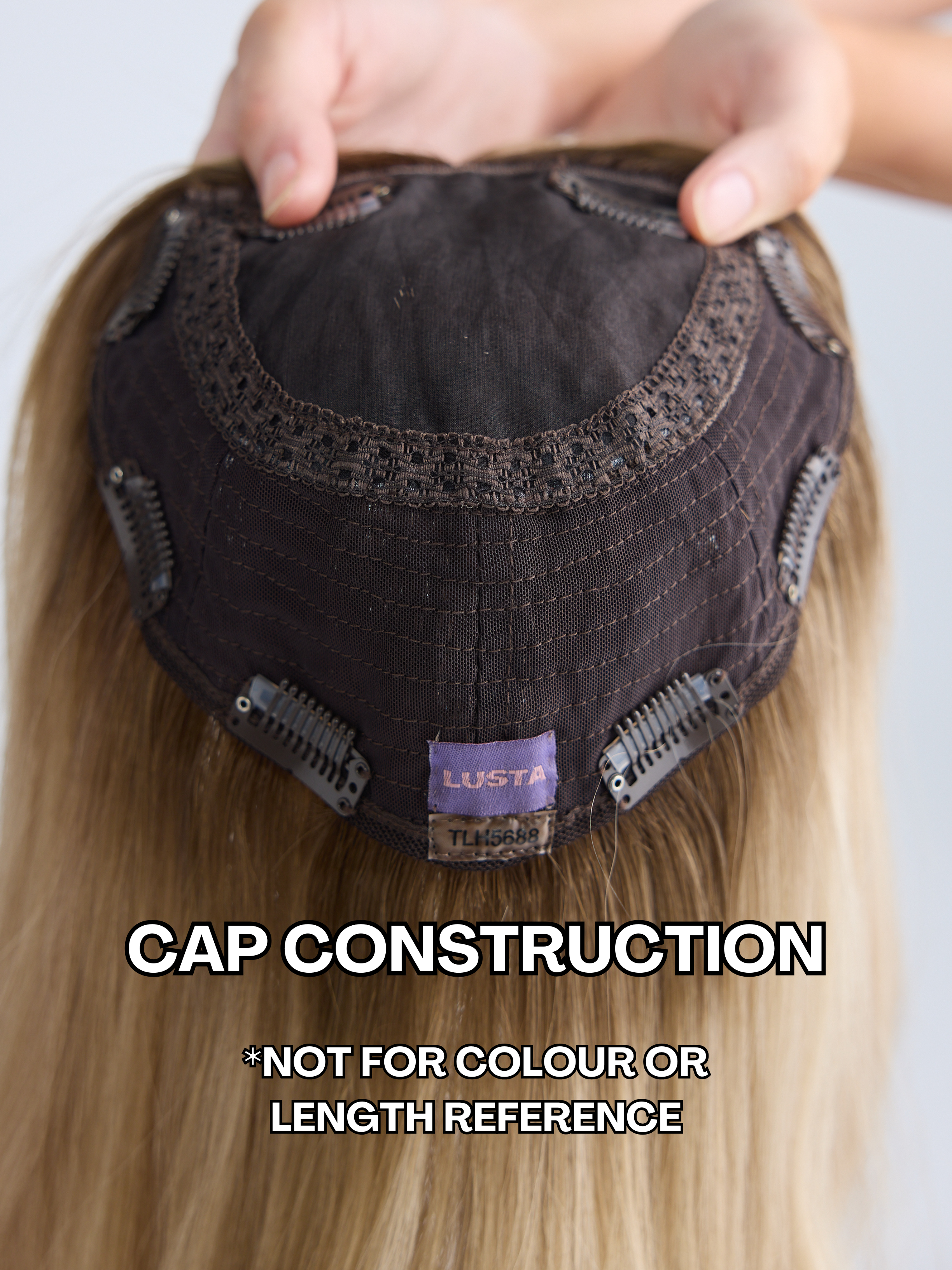 DIMENSIONAL SMOKEY SILVER // SILK TOPPER // 18 INCHES // 8x8 CAP