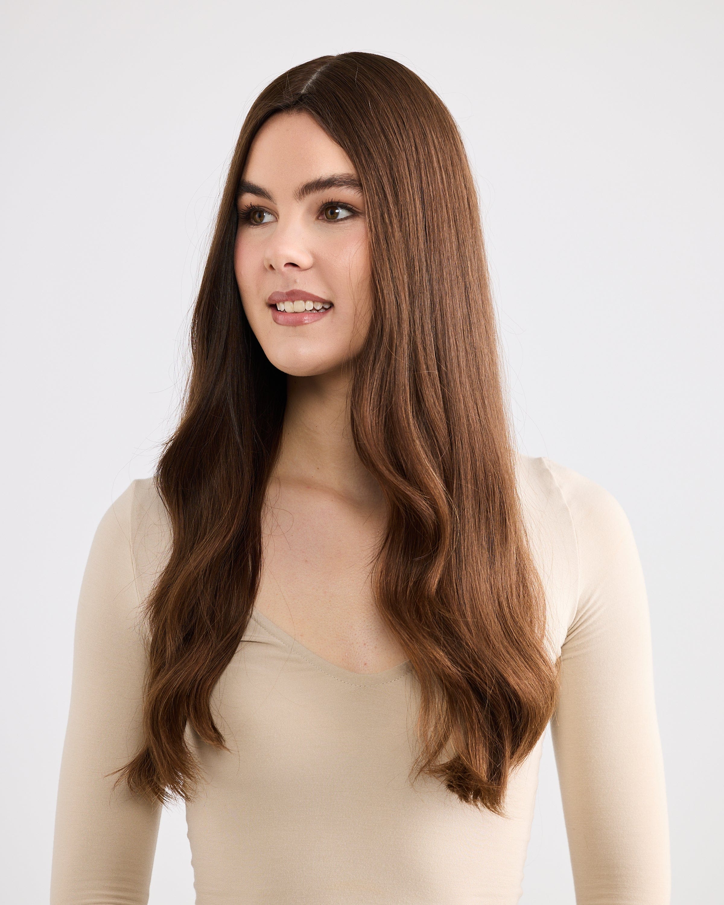 NATURAL RICH BRUNETTE // SILK TOPPER