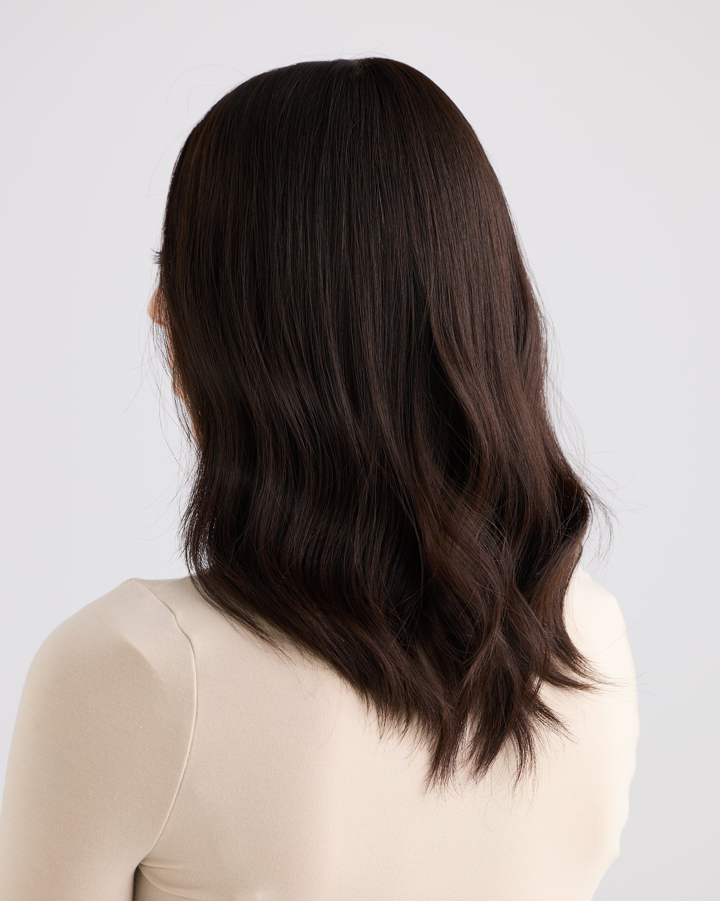 NATURAL DARKEST BRUNETTE // SILK TOPPER // 16 INCHES