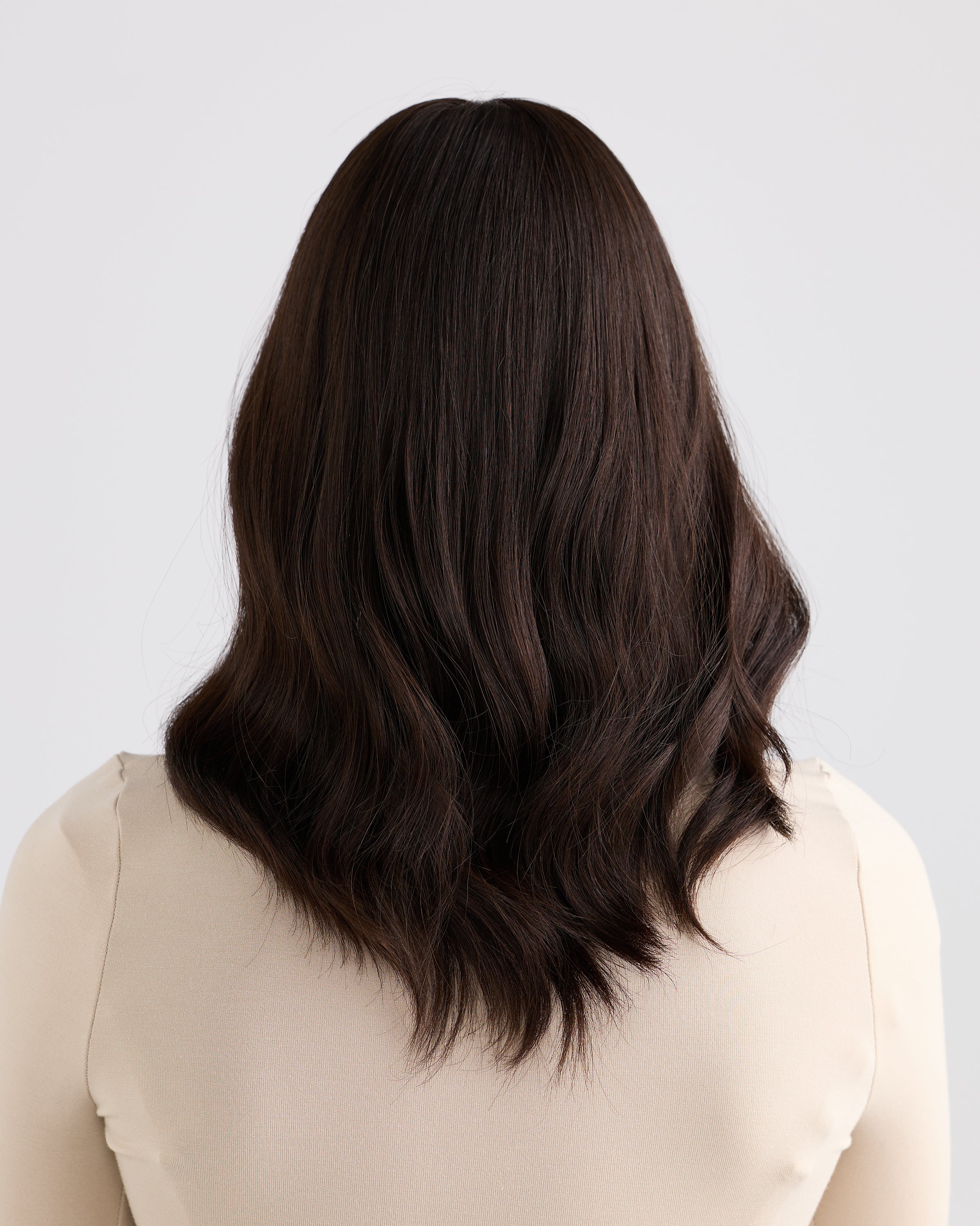 NATURAL DARKEST BRUNETTE // SILK TOPPER // 16 INCHES