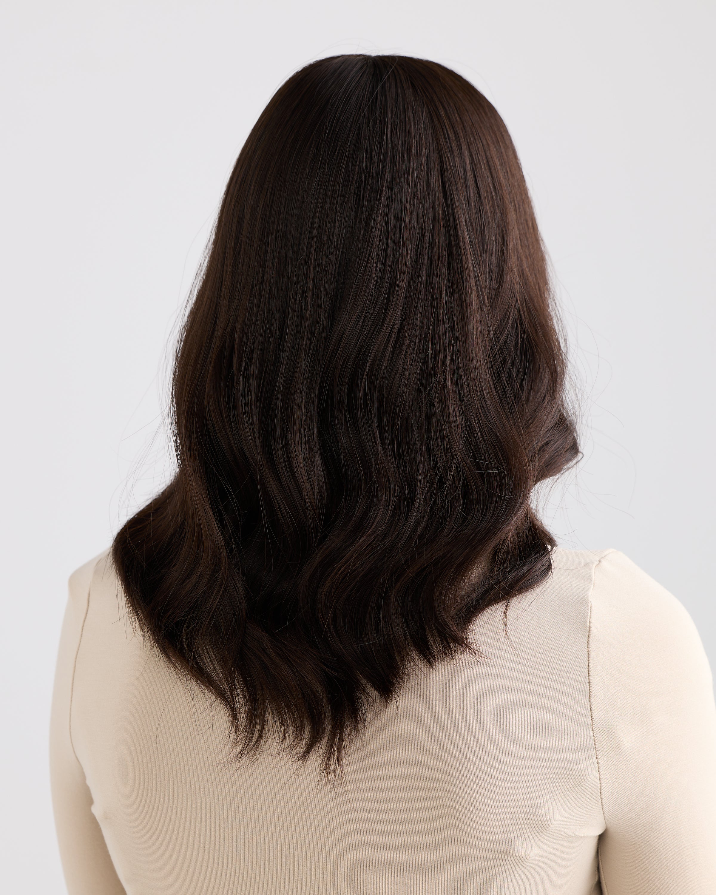 NATURAL DARKEST BRUNETTE // SILK TOPPER // 16 INCHES