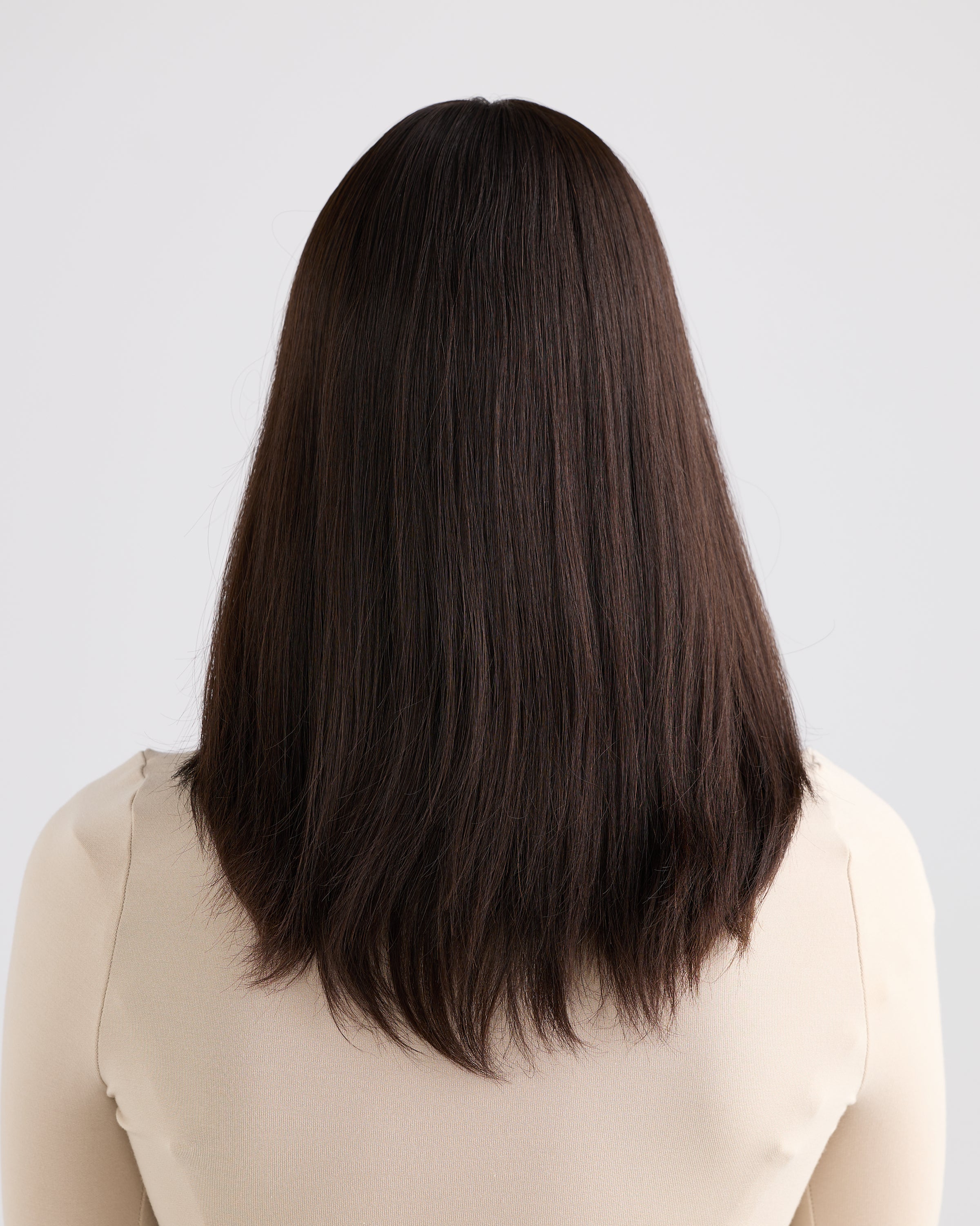 NATURAL DARKEST BRUNETTE // SILK TOPPER // 16 INCHES