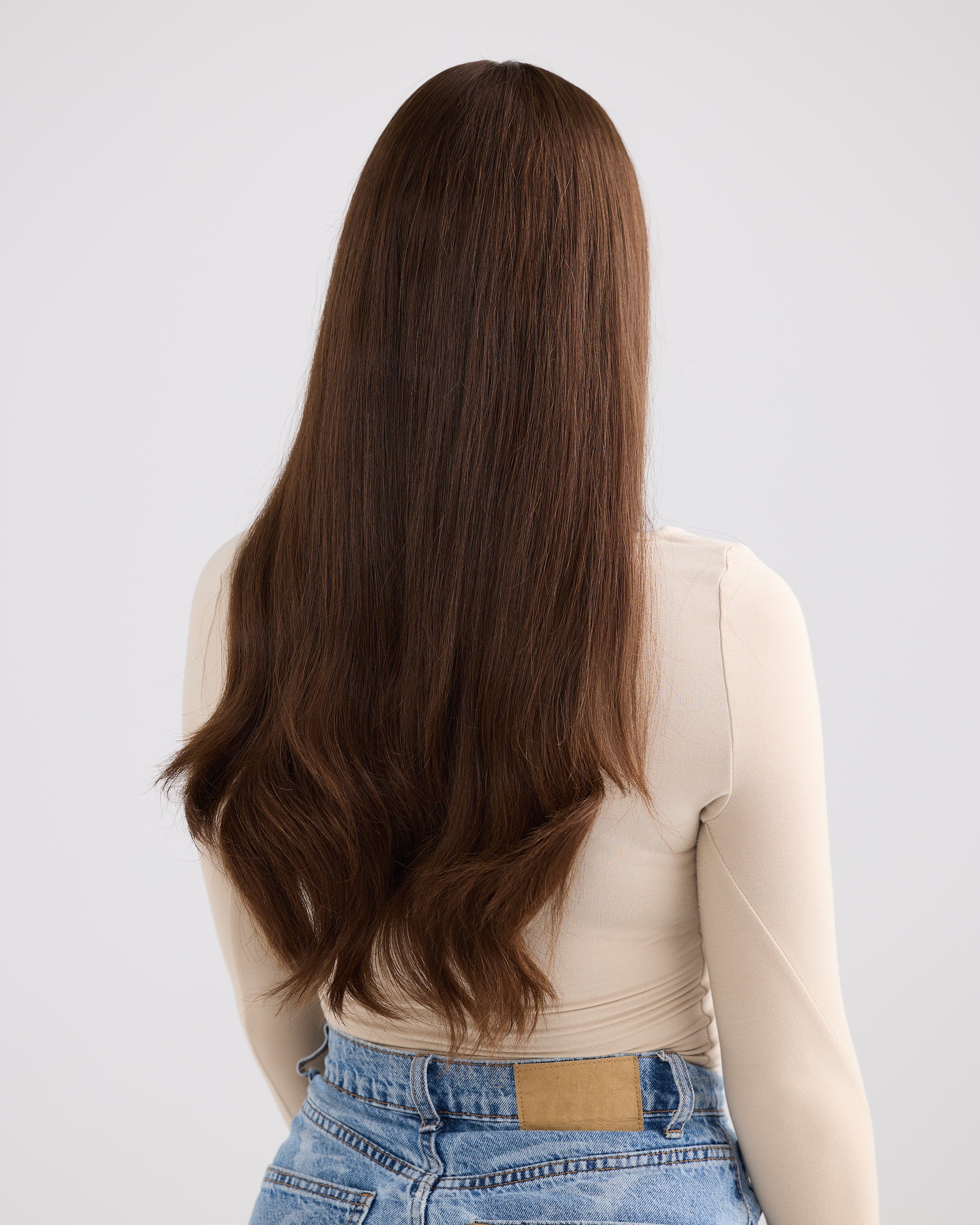 NATURAL LIGHT DEEP BRUNETTE // SILK TOPPER // 24 INCHES // 8x8 CAP