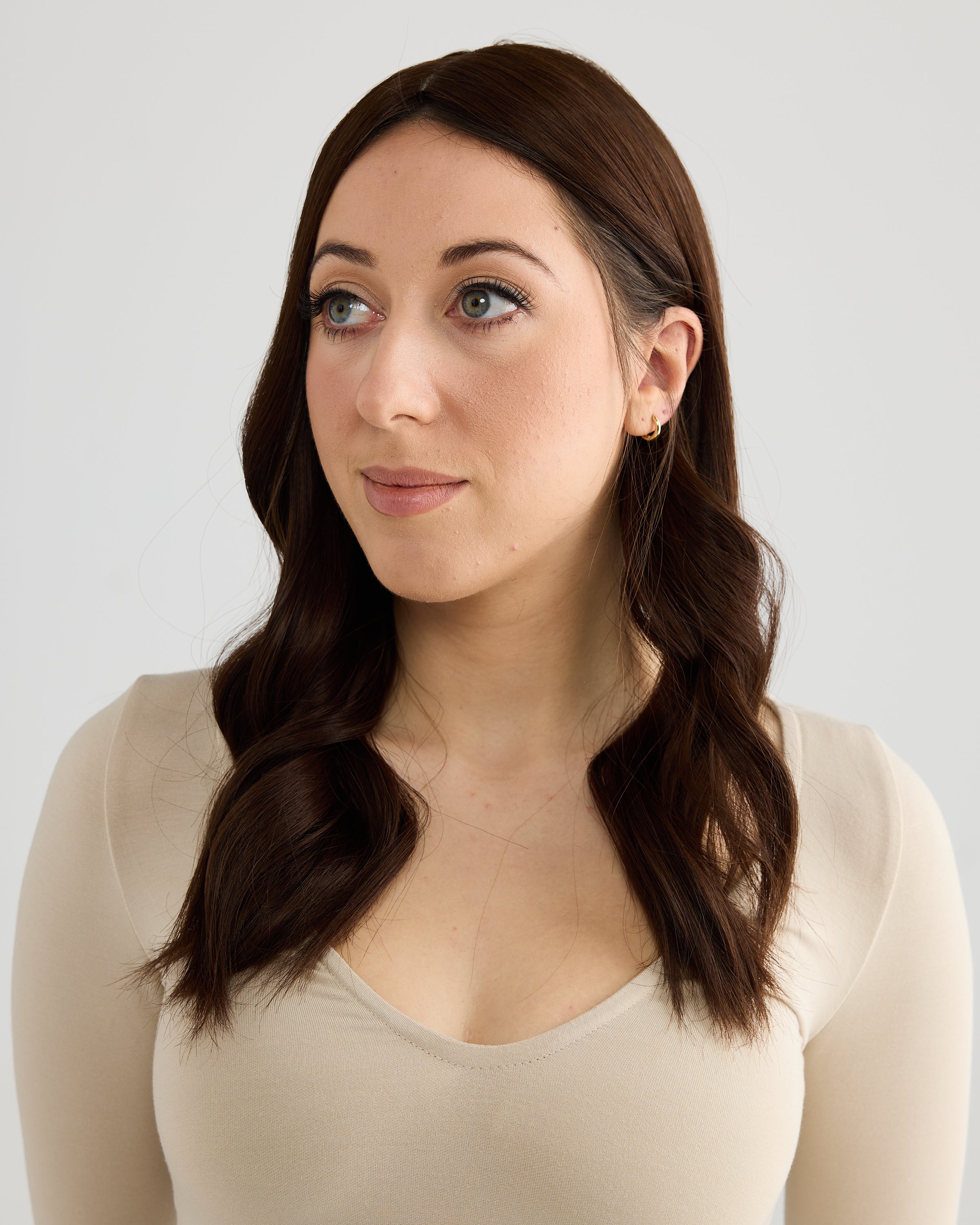 NATURAL DEEP BRUNETTE // SILK TOPPER // 18 INCHES